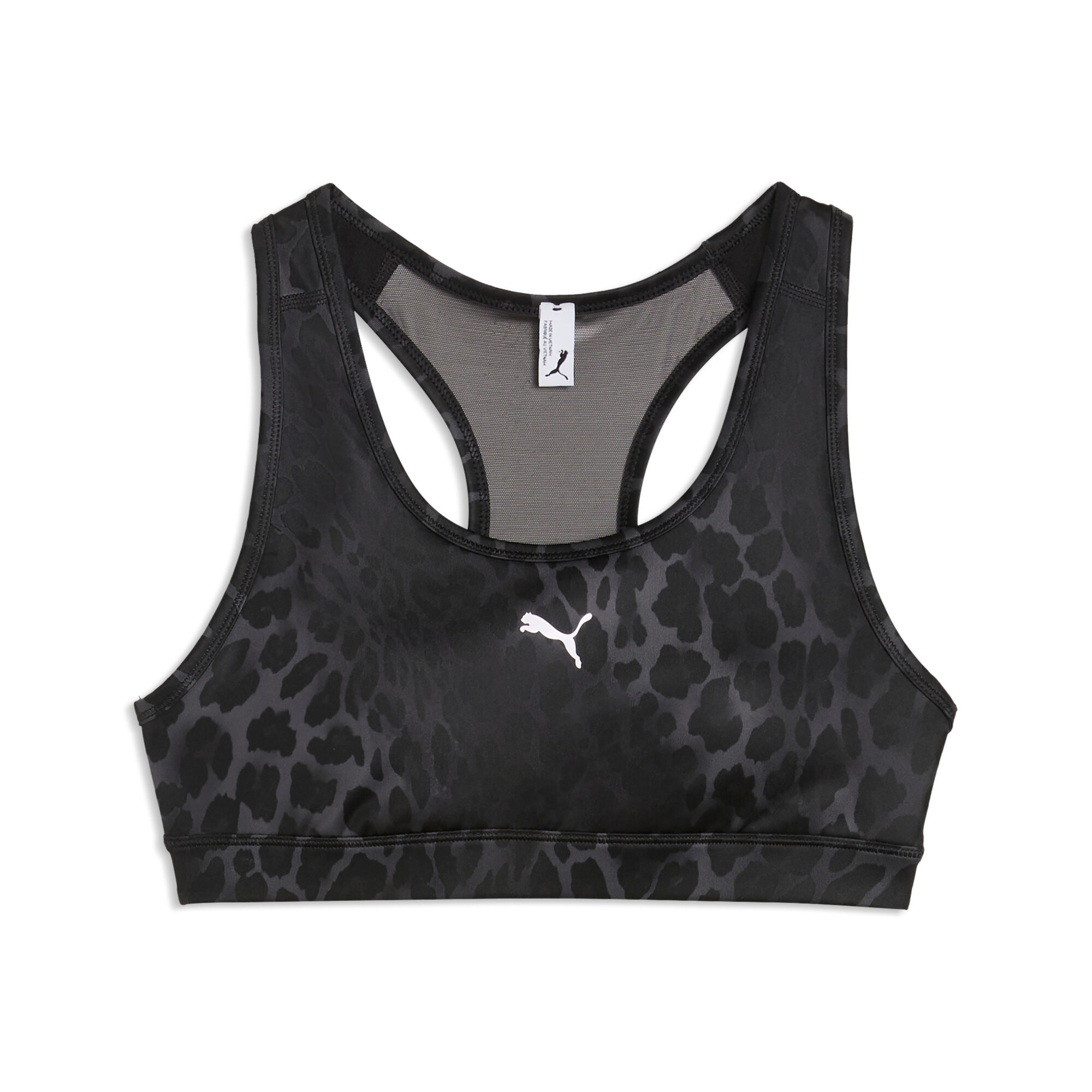 PUMA Sport-BH "4KEEPS BRA - P - SPOTTED HAZE - MID" mit Feuchtigkeitsmanagement, mit herausnehmbaren Polstern