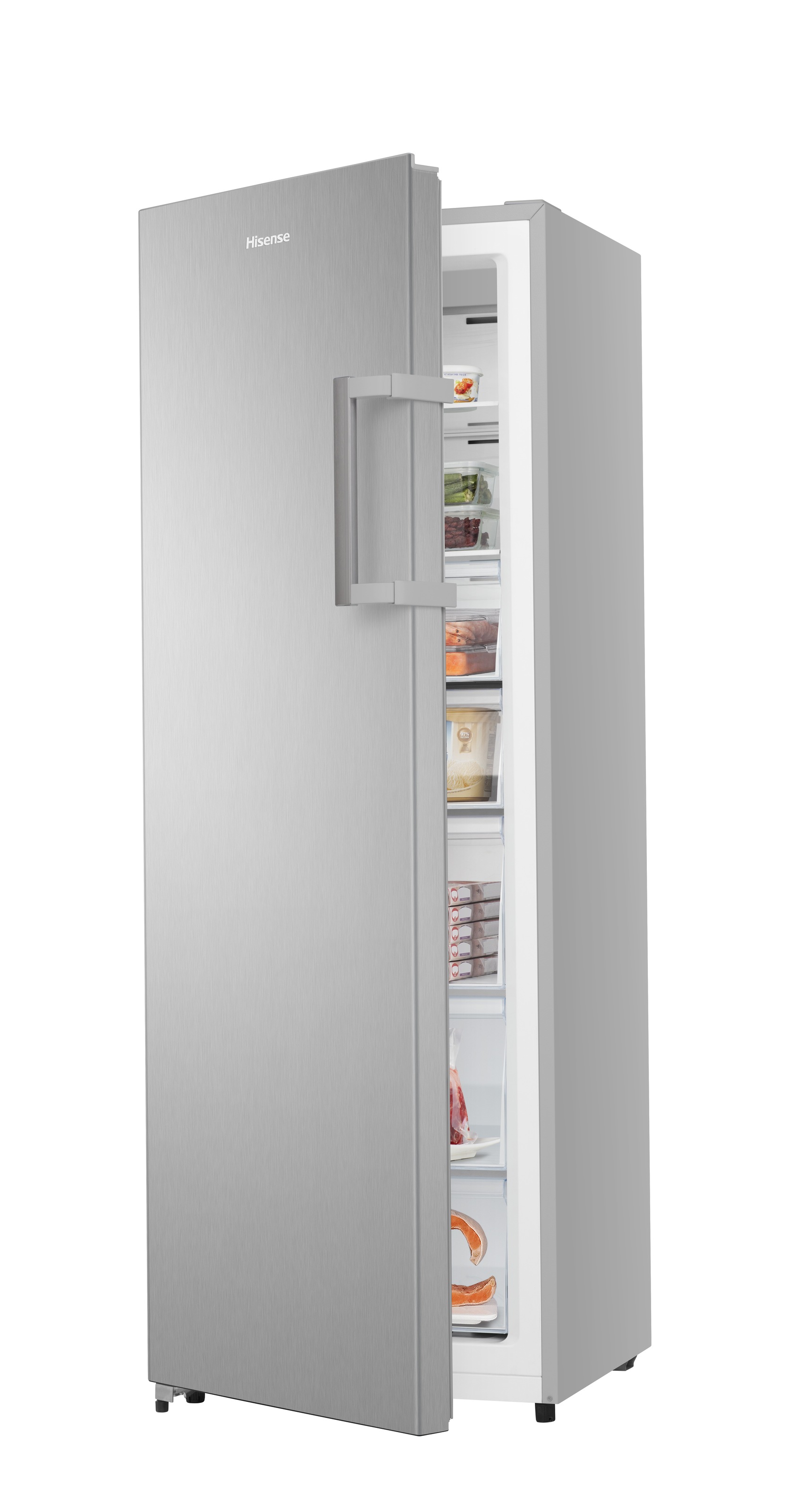 HISENSE Gefrierschrank "FF3N229NEIC", B:59,5cm H:172cm T:60cmsilberfarben, Gefrierschränke, NoFrost