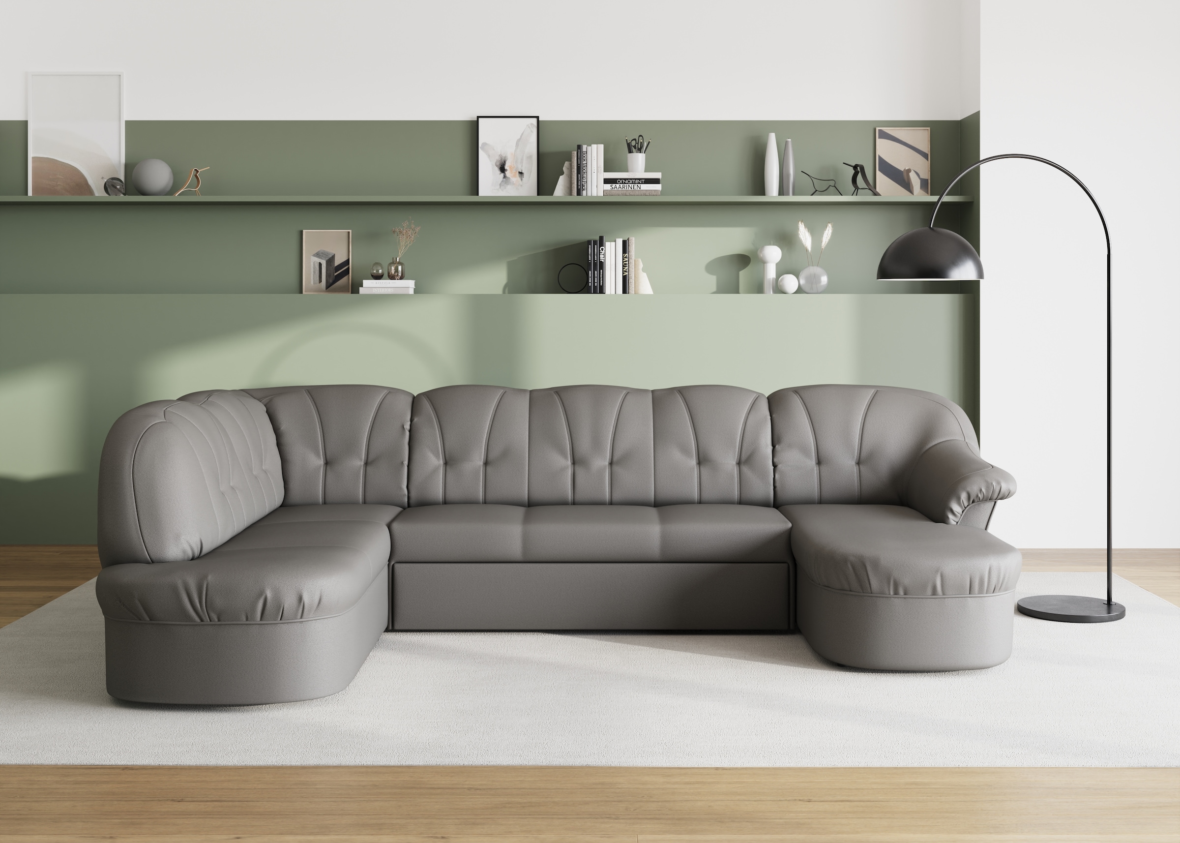 DOMO collection Wohnlandschaft "Pegnitz, zeitlos&modern, elegante Rückenste günstig online kaufen