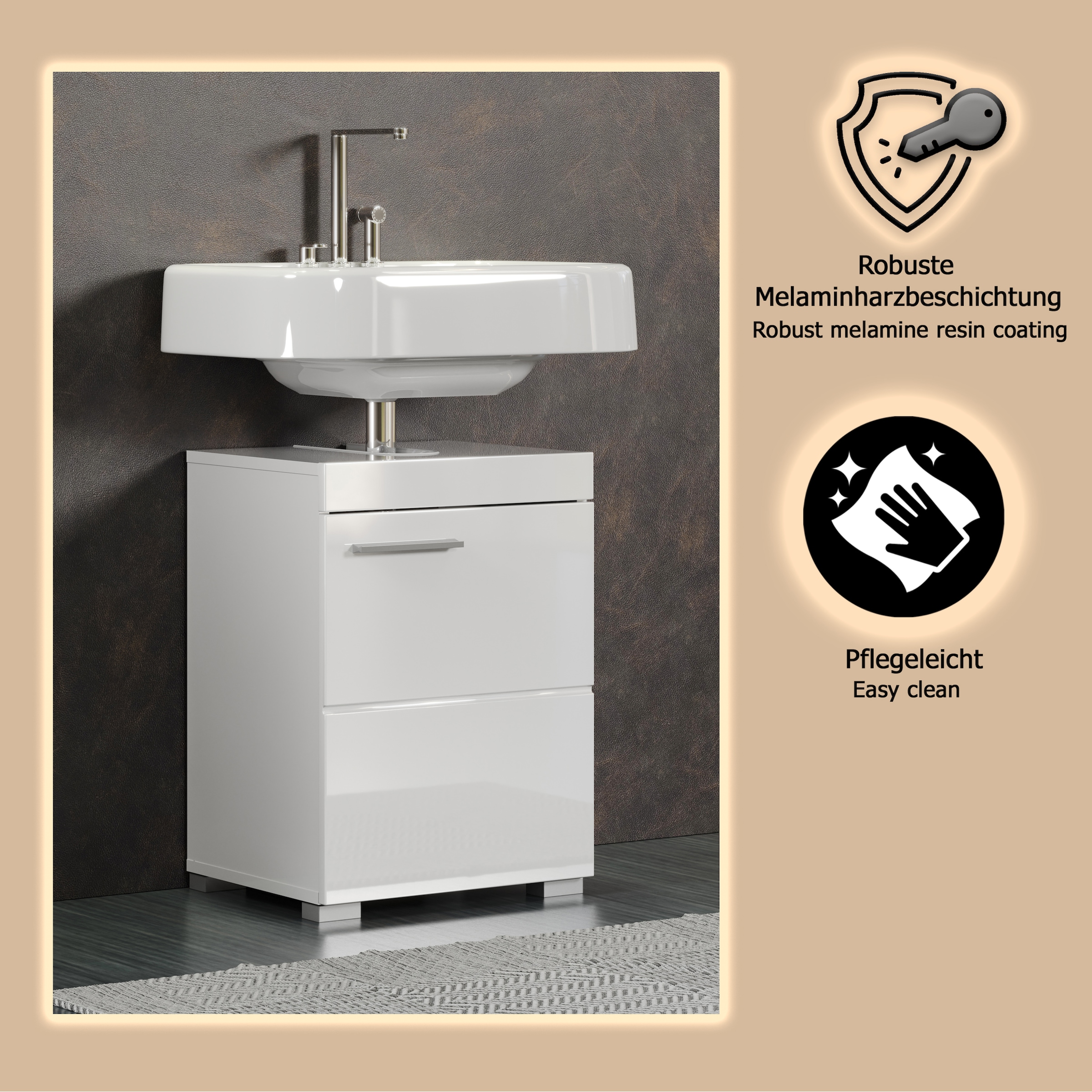 welltime Waschbeckenunterschrank »Avena« 1 Stk. tlg.