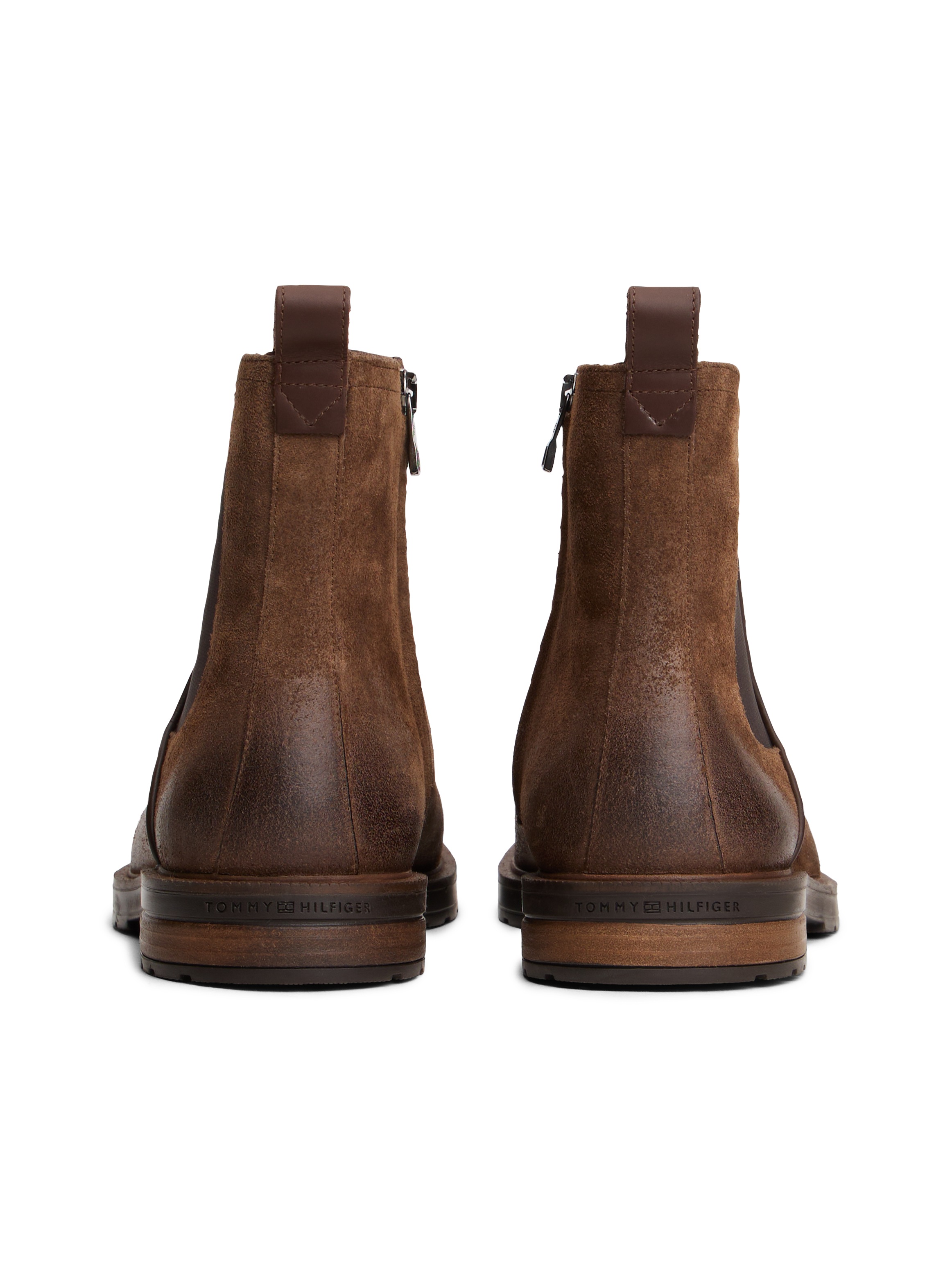 Tommy Hilfiger Chelseaboots "CLEATED HILFIGER SUEDE CHELSEA", Blockabsatz, günstig online kaufen