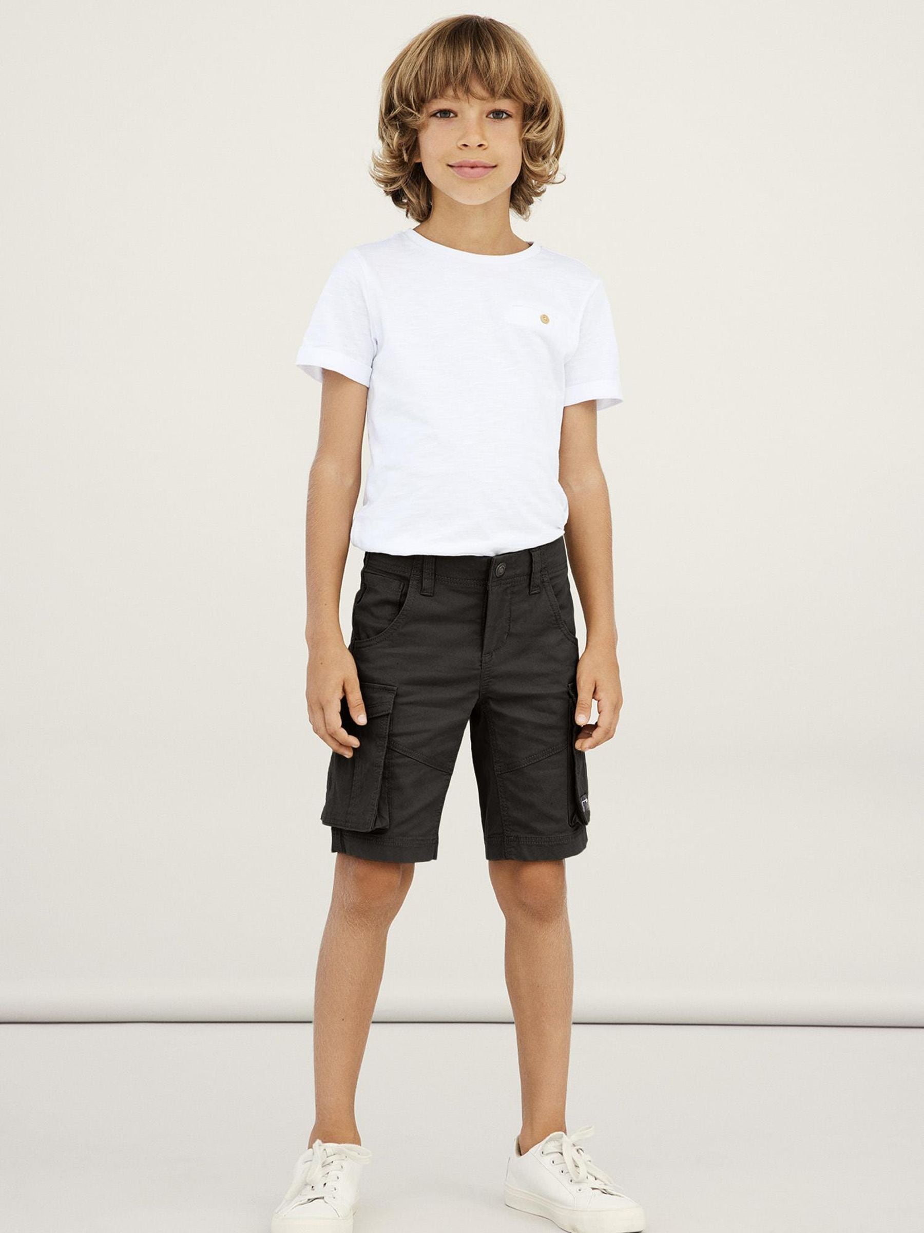 Name It Cargobermudas "NKMRYAN REG TWI L SHORTS 6776-BA NOOS" Baumwollmischung, Stretch, Cargotaschen