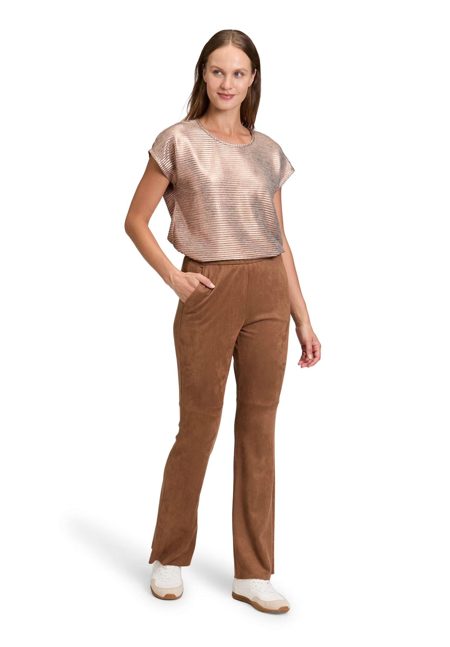 Betty Barclay Kurzarmshirt »Betty Barclay Casual-Shirt mit Glanzeffekt«, (1 tlg.)