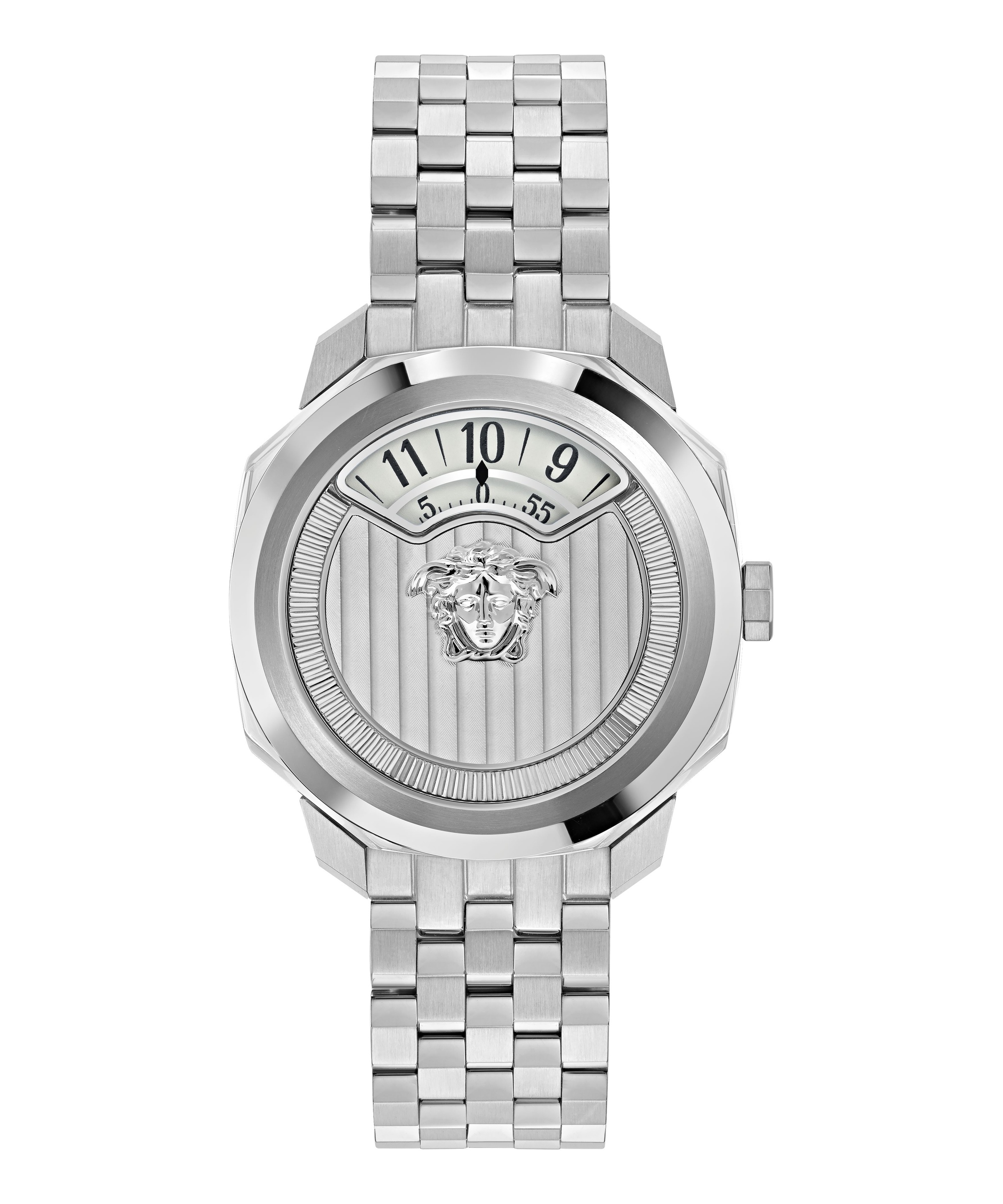 Versace Quarzuhr »DYLOS« Armbanduhr, Damenuhr, Herrenuhr, Swiss Made, Edelstahlarmband, analog