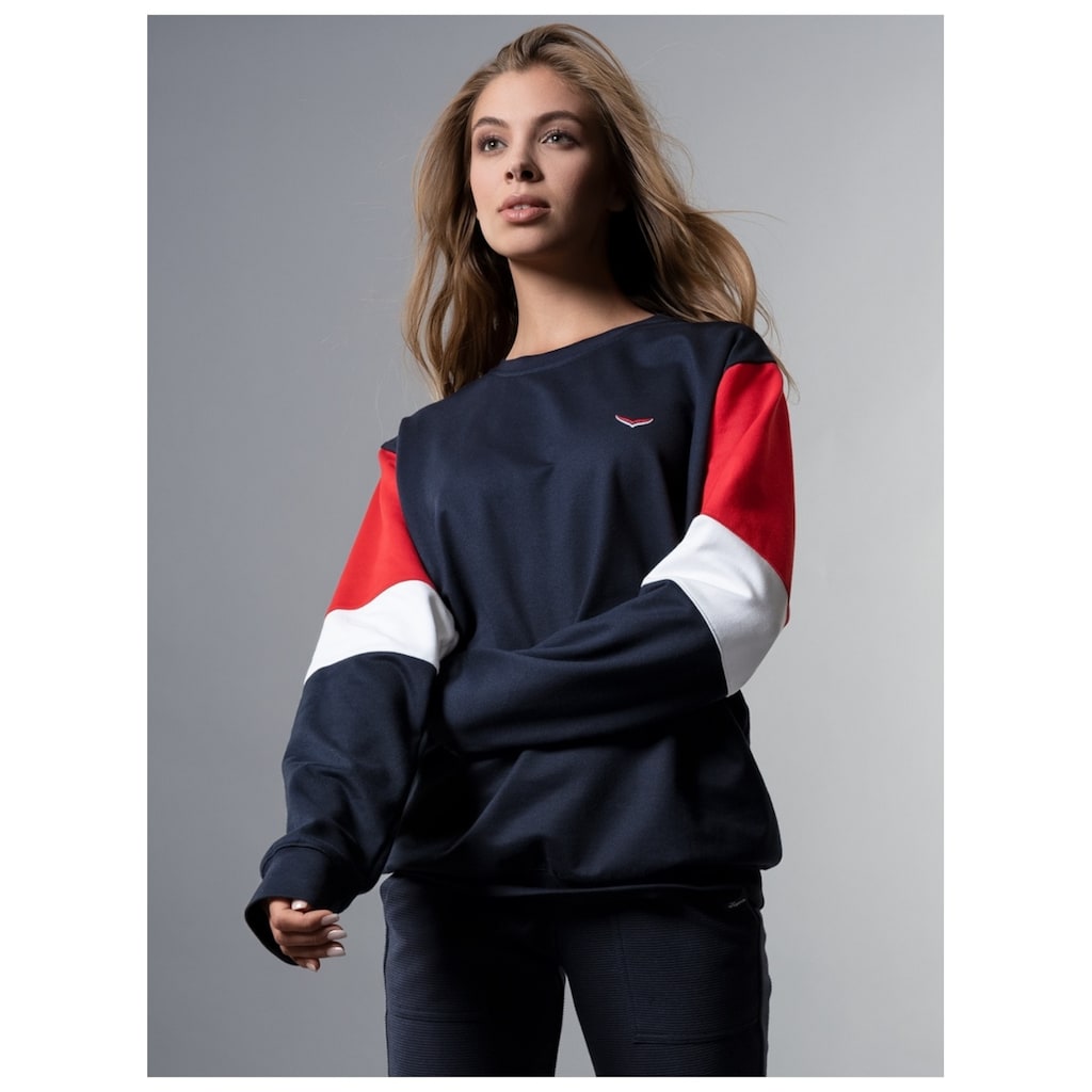 Trigema Sweatshirt »TRIGEMA Sweatshirt mit kontrastfarbigen Elementen«