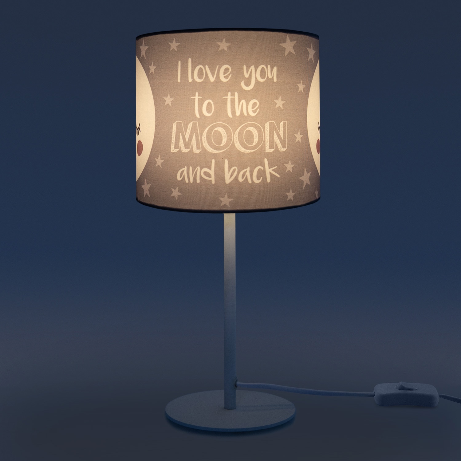 Paco Home Tischleuchte »Aleyna 103«, 1 flammig-flammig, Kinderlampe LED Kinderzimmer Lampe mit Mond-Motiv, Tischleuchte E14