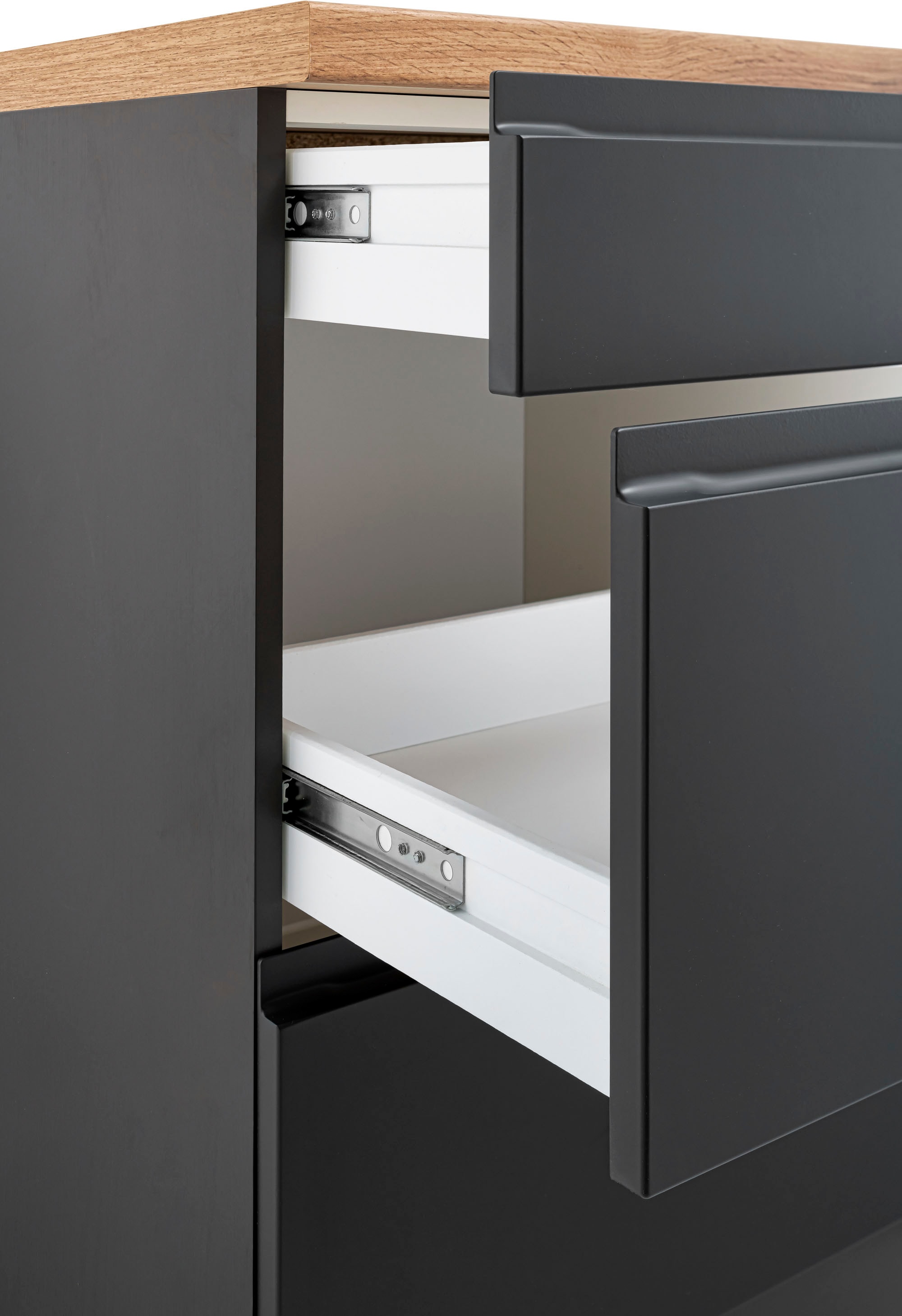 KOCHSTATION Unterschrank »KS-Bruneck« >>Bruneck<< 120 cm breit, für viel Stauraum, hochwertige MDF-Fronten