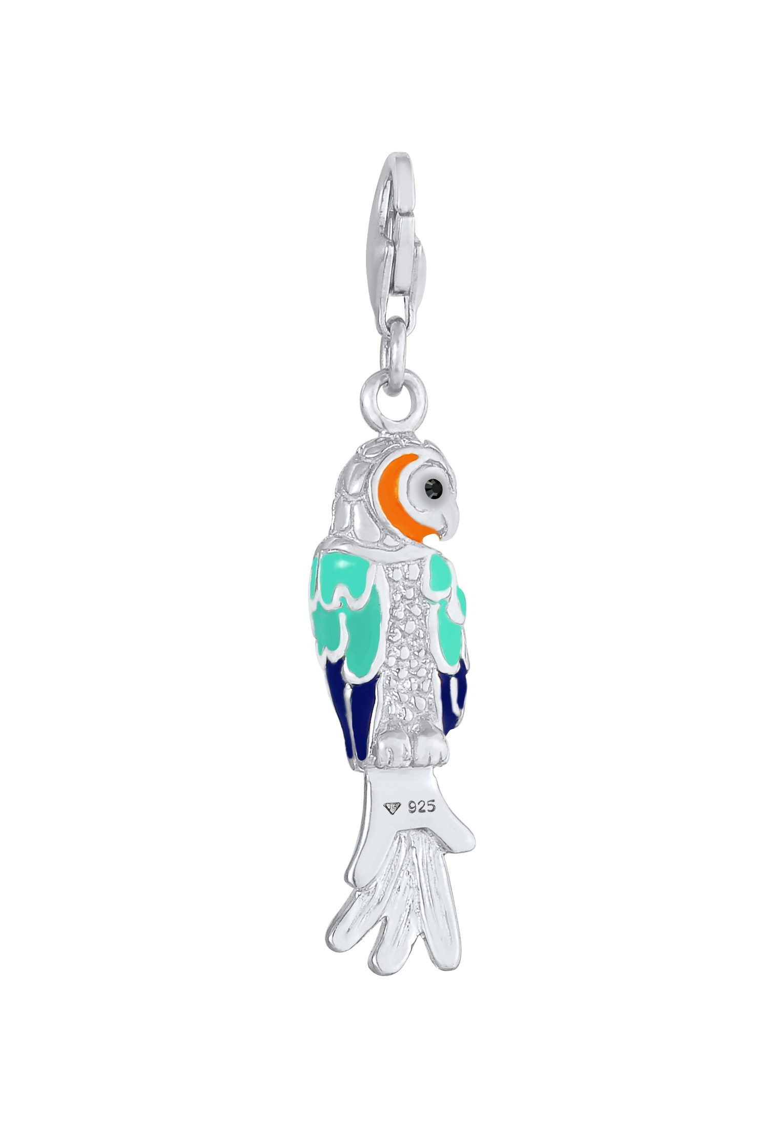 Nenalina Charm-Einhänger »Papagei Vogel Kristalle 925 Silber«