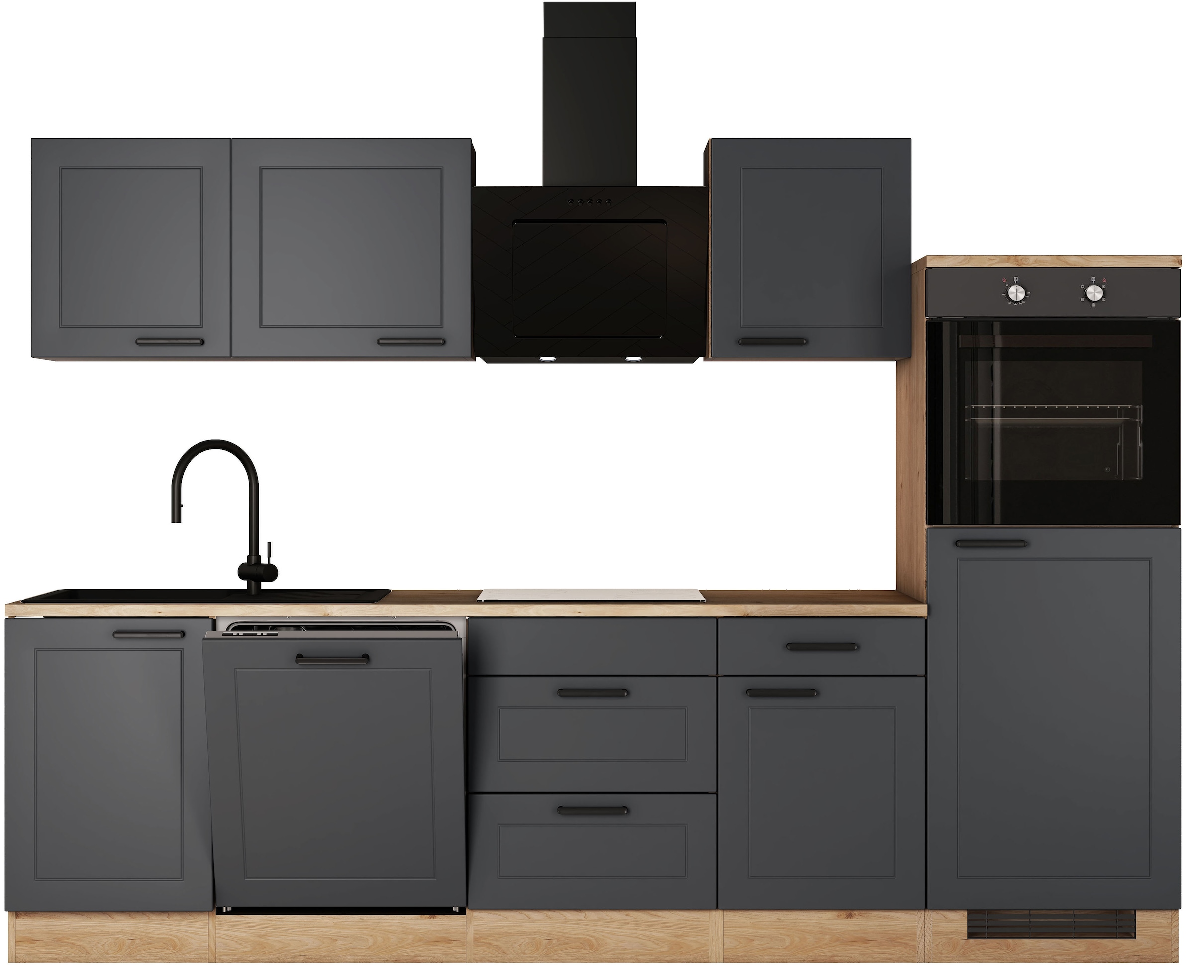 Flex-Well Küche "ROMEO & JULIA, im Landhaus-Stil, Breite 280 cm" L-280-2317 günstig online kaufen