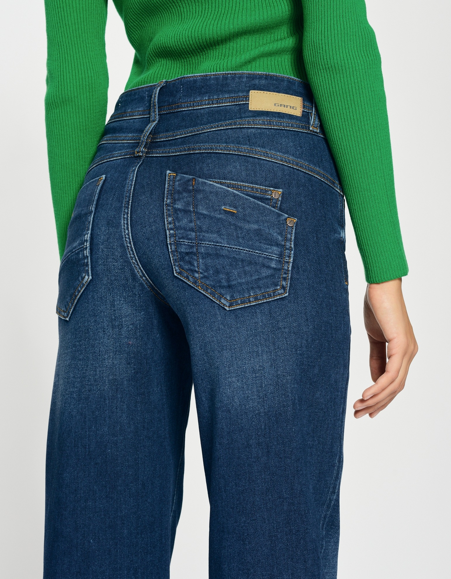 Thumbnail - GANG 5-Pocket-Jeans "94AMELIE WIDE" aus weichem SWEAT Denim