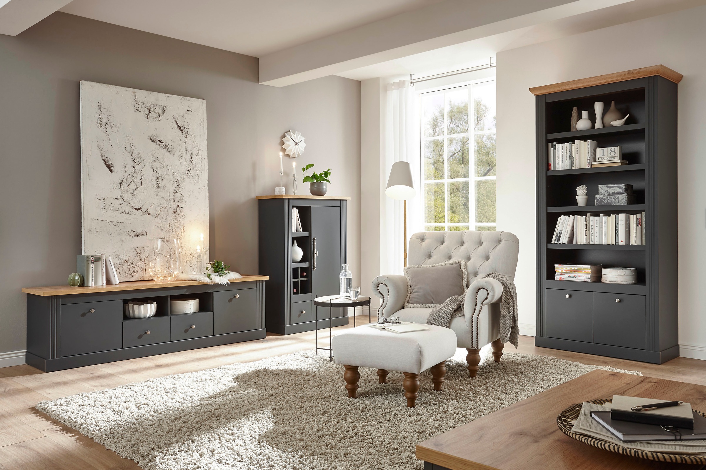 Home affaire Lowboard »Westminster BESTSELLER!«, (Breite ca. 180cm), in romantischem Landhausstil