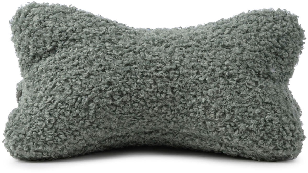 Nackenkissen GÖZZE, B:40cm H:19cm L:25cmgraugrün, Polyester, Funktionskissen, "Curly Lesekissen Rolf"