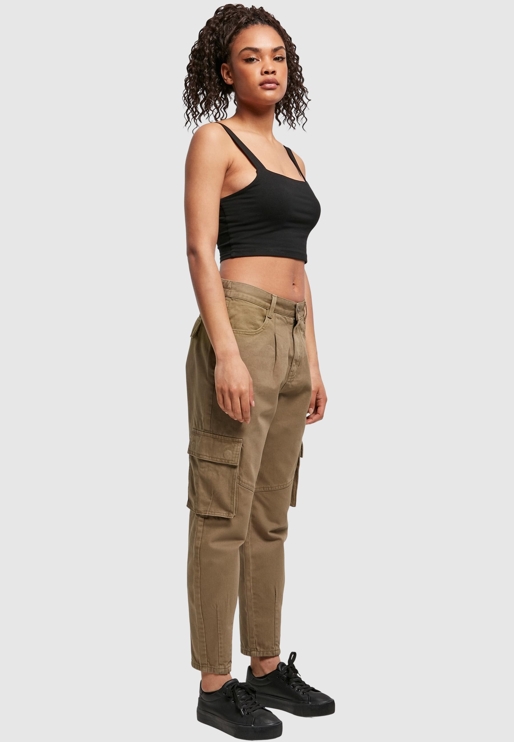 URBAN CLASSICS Cargohose »Urban Classics Damen Ladies Ballon Fit Cargo Twill Pants«, (1 tlg.)