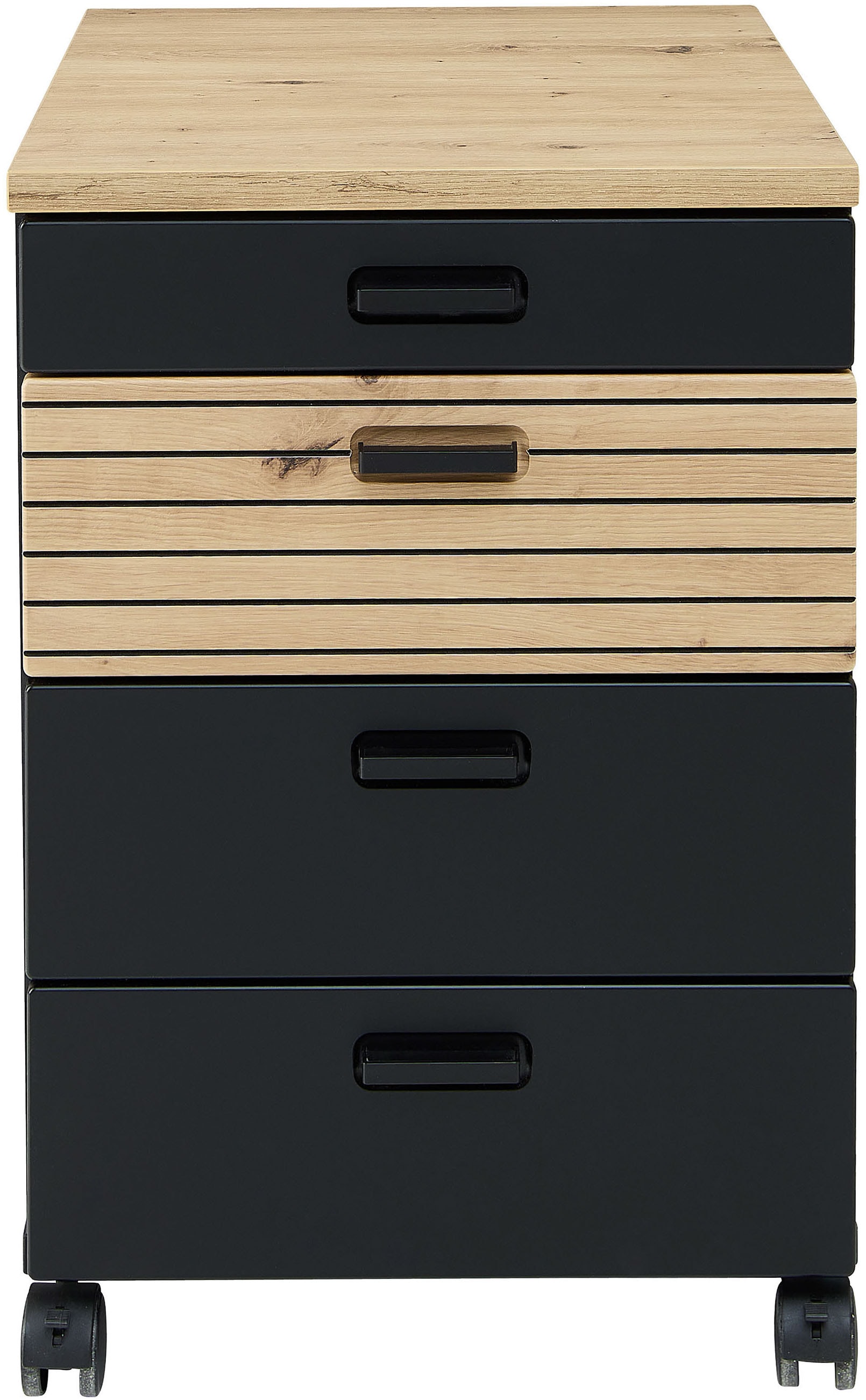 Innostyle Rollcontainer "Rollcontainer Glenn, 45 x 66 x 55 cm (B/H/T)" 1 Stk. tlg. inkl. Filzeinlage, 4 Rollen(2 mit Bremsen) oder Sockel, SK Soft-Close