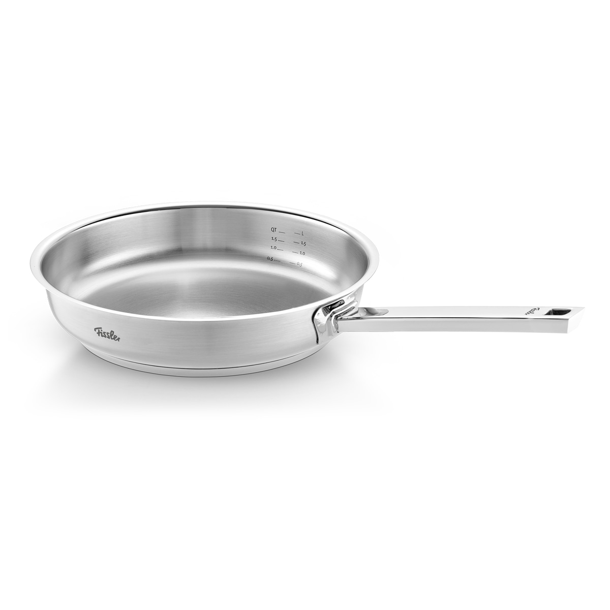 Fissler Bratpfanne "Original-Profi Collection" Edelstahl 18/10 1 Stk. Tlg. Kaltmetallgriffe;Mess-Skala (L);cookstar Allherdboden;Schüttrand