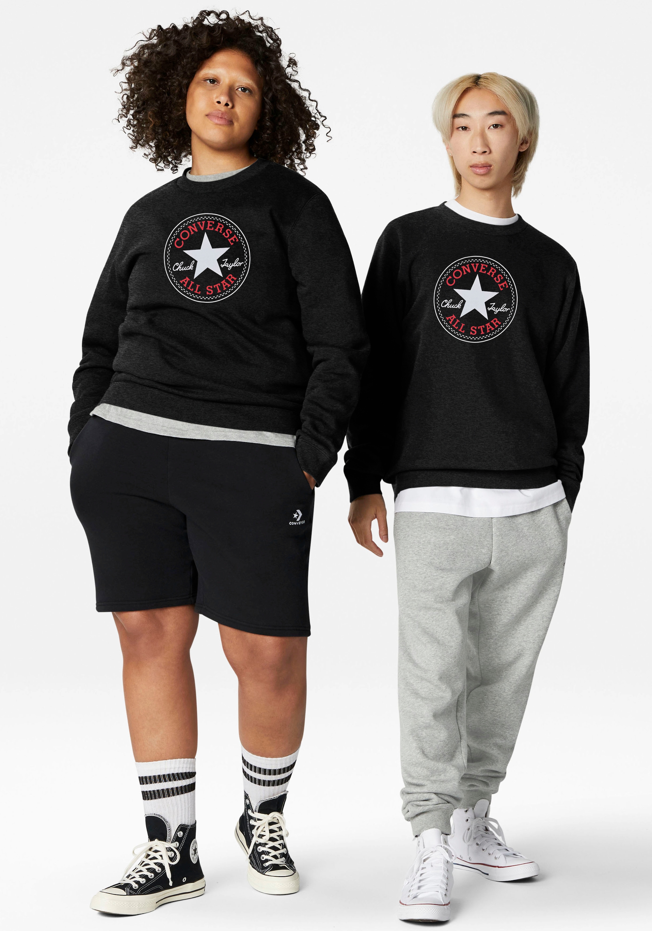 BAUR ALL für Converse ▷ BRUSHED Sweatshirt BACK« STAR | »UNISEX PATCH