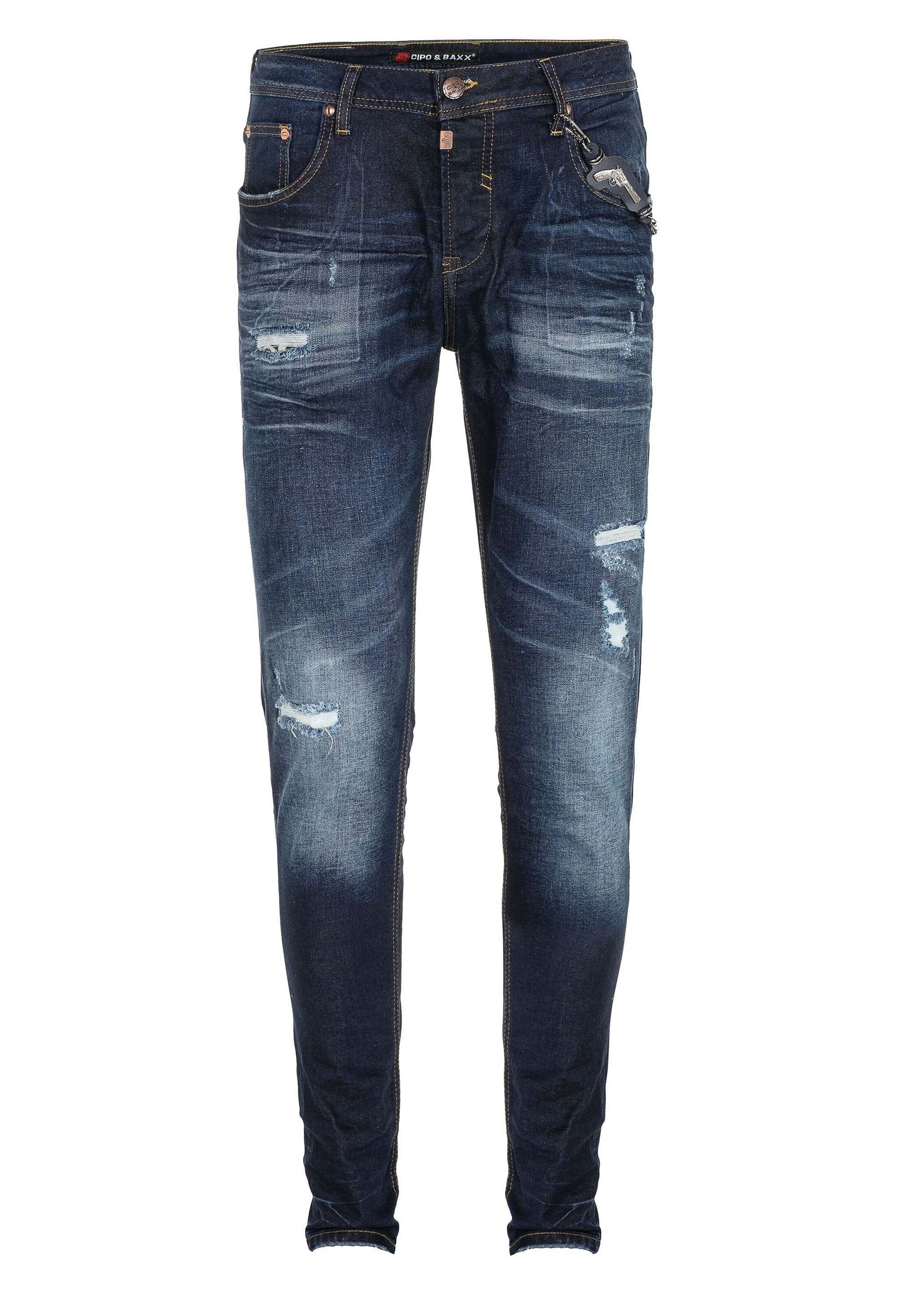 Cipo & Baxx Slim-fit-Jeans »Jeans«, im Used-Look, CD-392