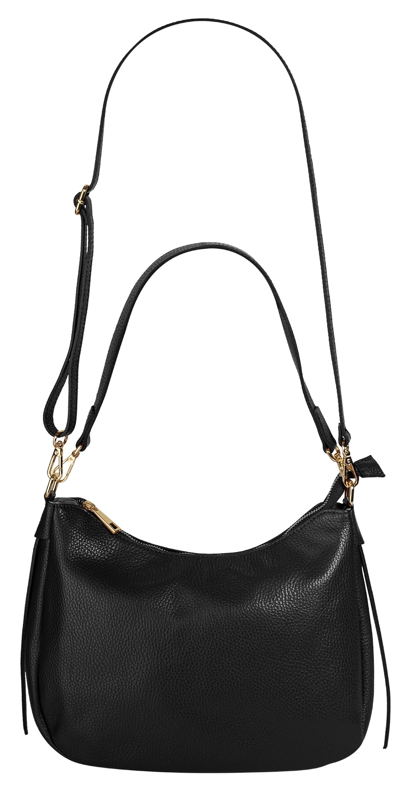 Cluty Umhängetasche, echt Leder, Made in Italy