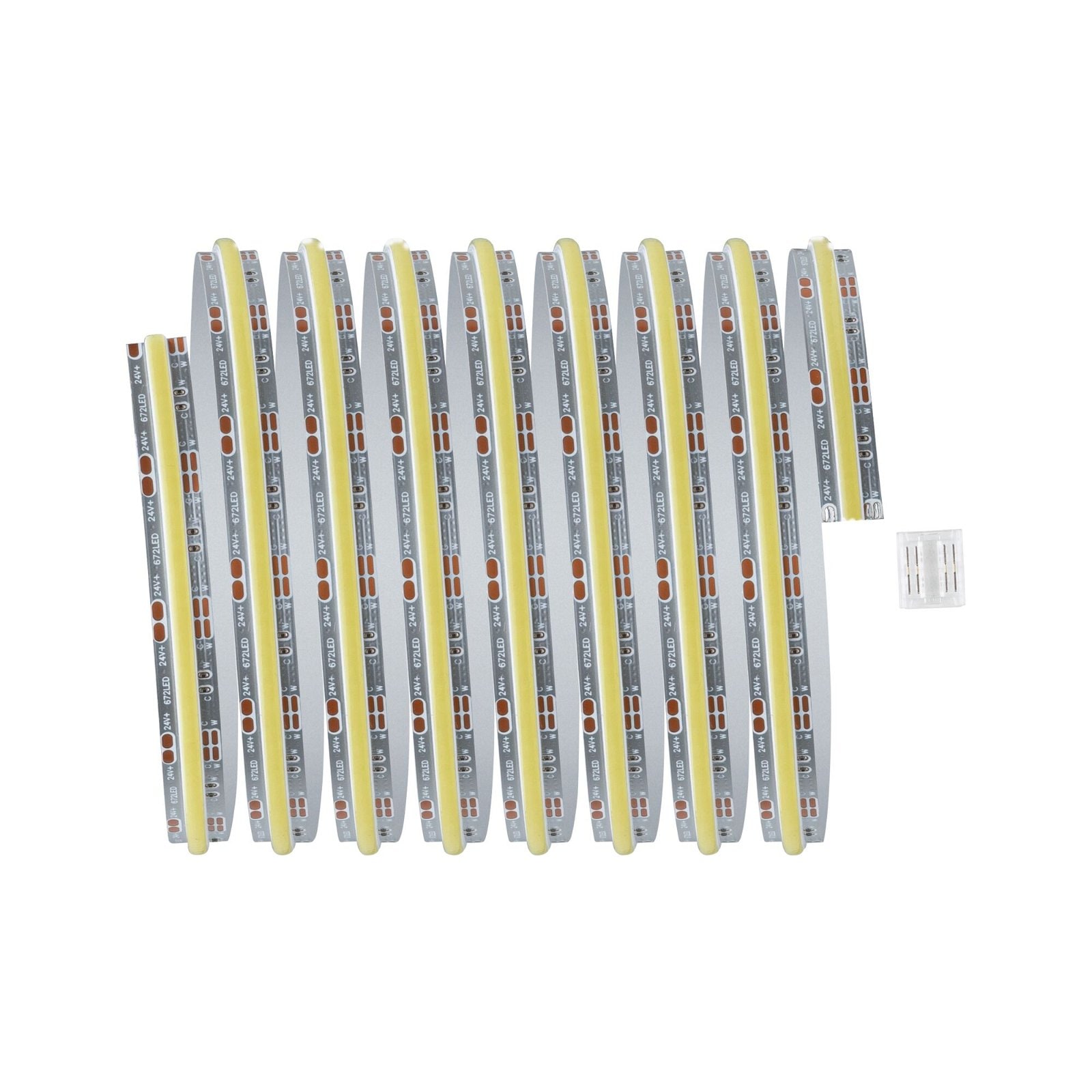 Paulmann LED-Streifen »MaxLED 1000 Stripe 2,5m 23,5W 24V silber Kunststoff«, 1 St.-flammig, Full-Line COB 2700-6500K TunableWhite