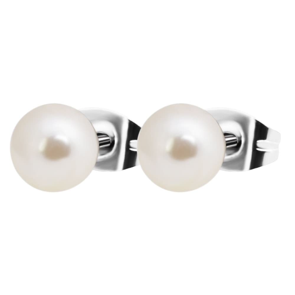 Adelia´s Paar Ohrhänger "Ohrringe – Ohrstecker aus Titan mit Süßwasserperle" Ideal als Geschenk für besondere Anlässe