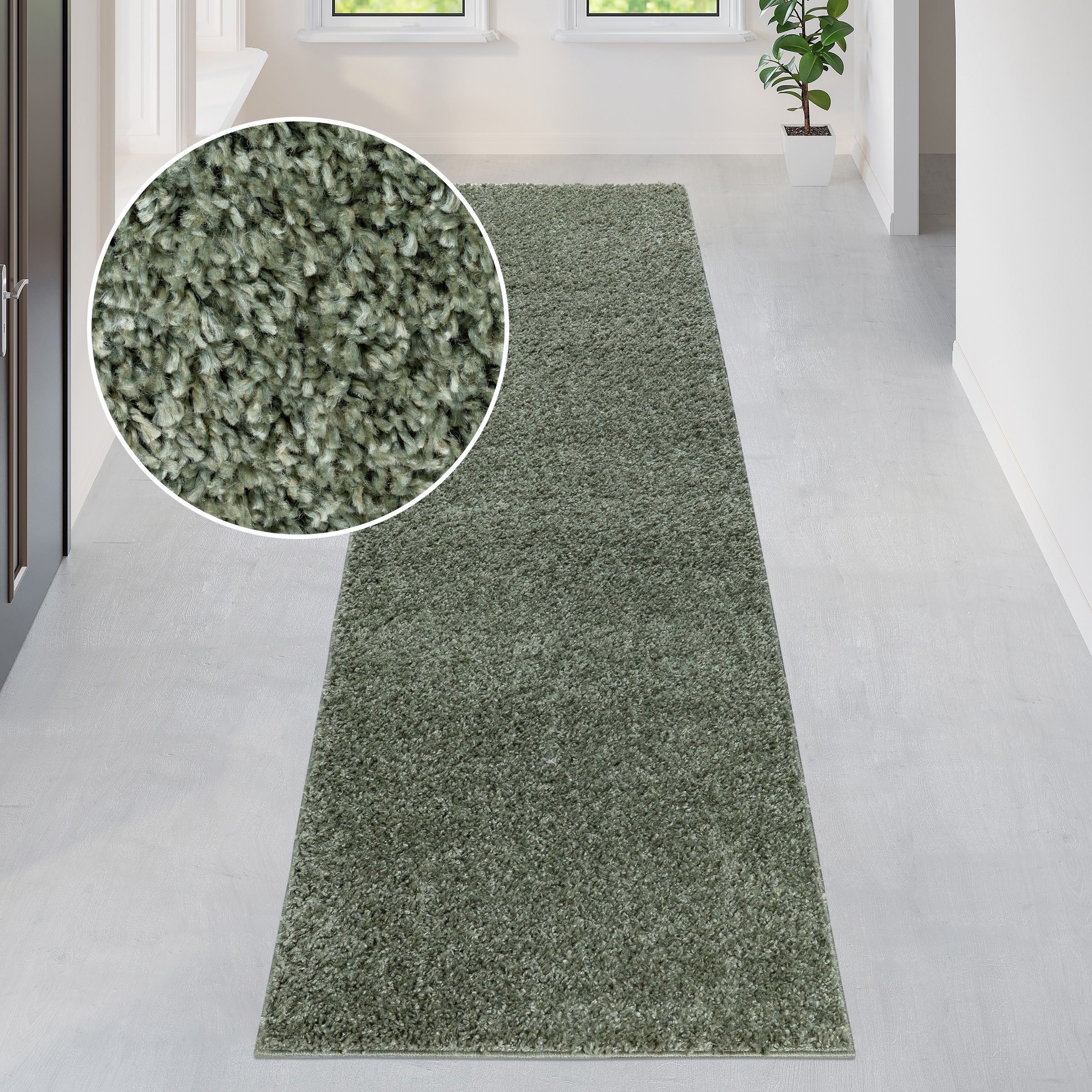 my home Läufer "Shaggy 30" rechteckig 30 mm Höhe Teppich-Läufer, Brücke, Un günstig online kaufen