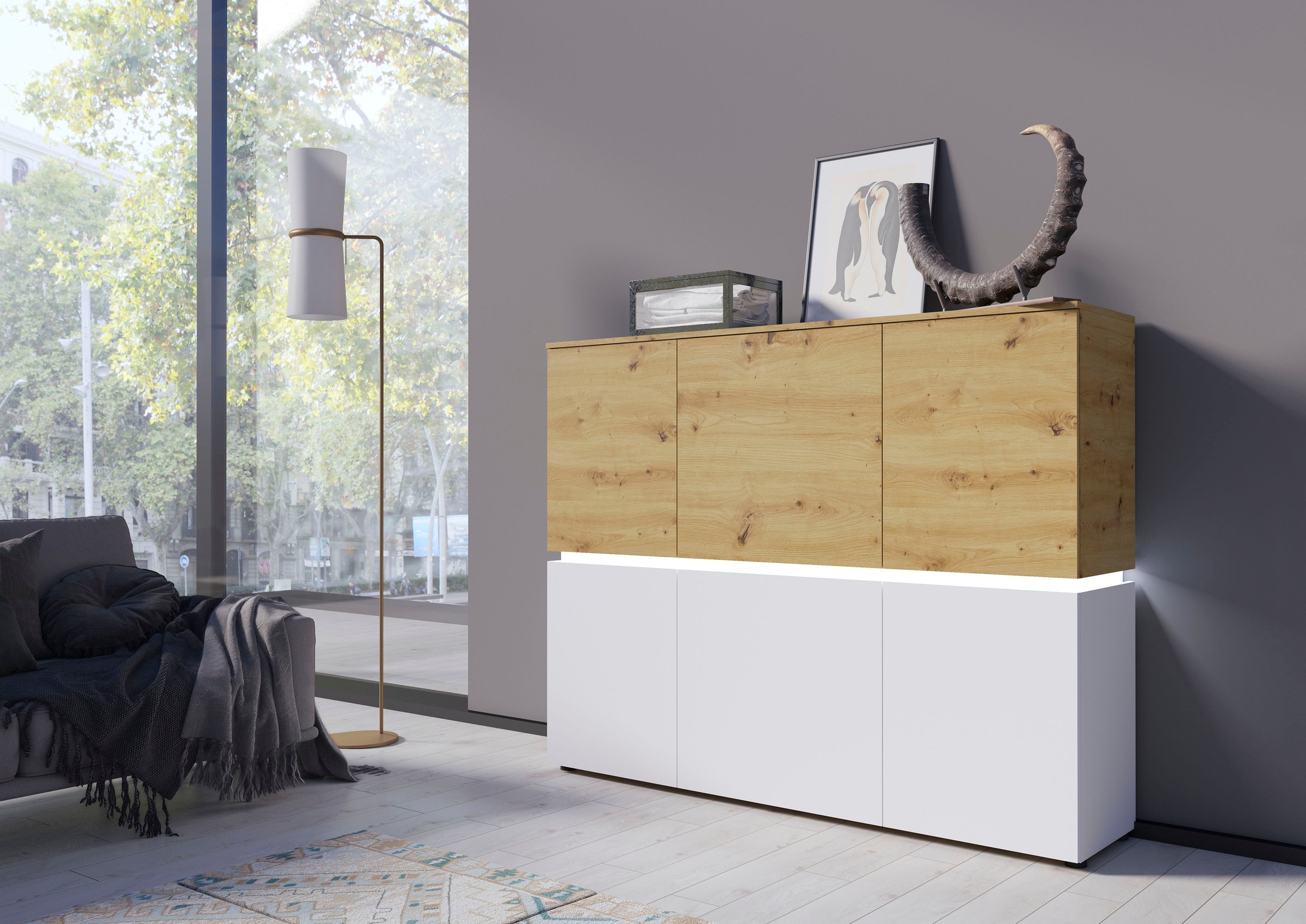 Home affaire Highboard "Luci" Breite 165,5 cm günstig online kaufen
