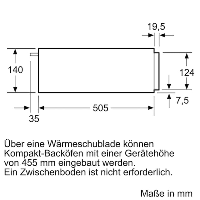 BOSCH Einbau-Wärmeschublade »BIC510NB0« | BAUR