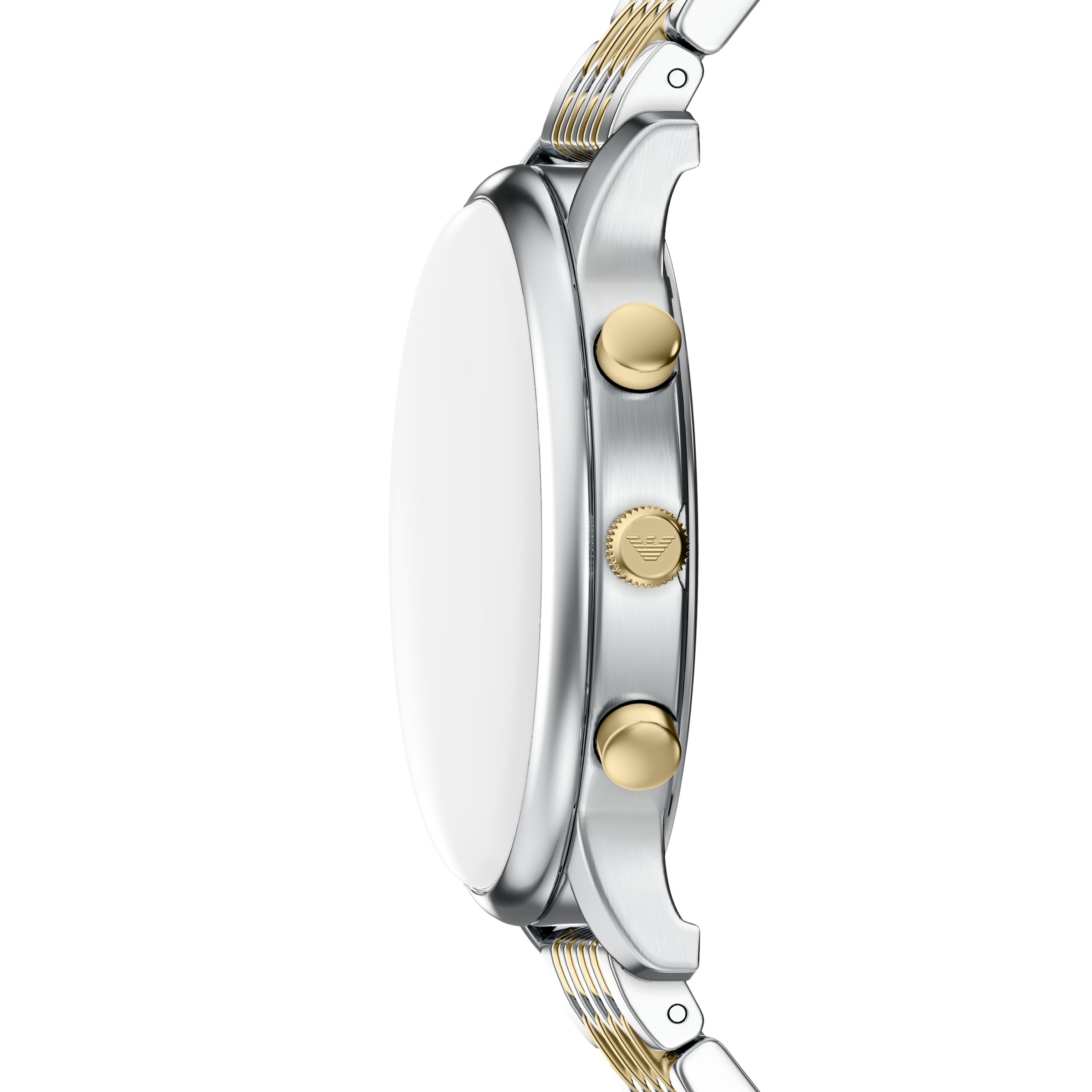 Emporio Armani Chronograph Quarzuhr, Armbanduhr, Herrenuhr, Edelstahlarmband, analog, Tag