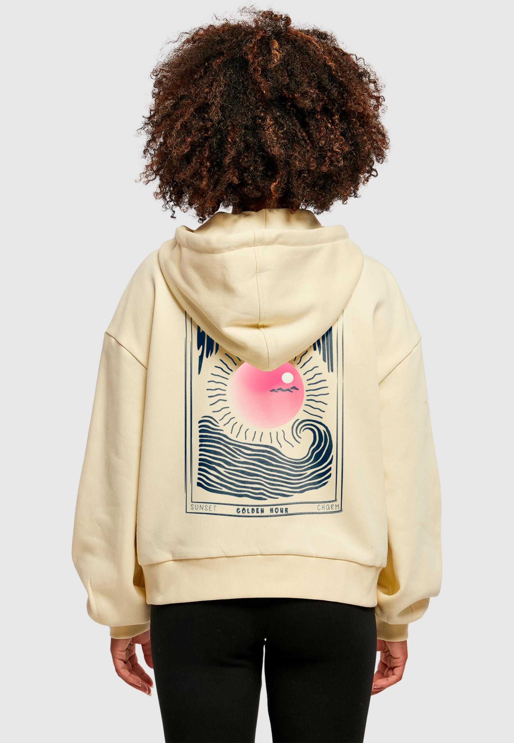 Merchcode Kapuzenpullover »Merchcode Ladies Sunset Charm Oversized Hoody«, (1 tlg.)