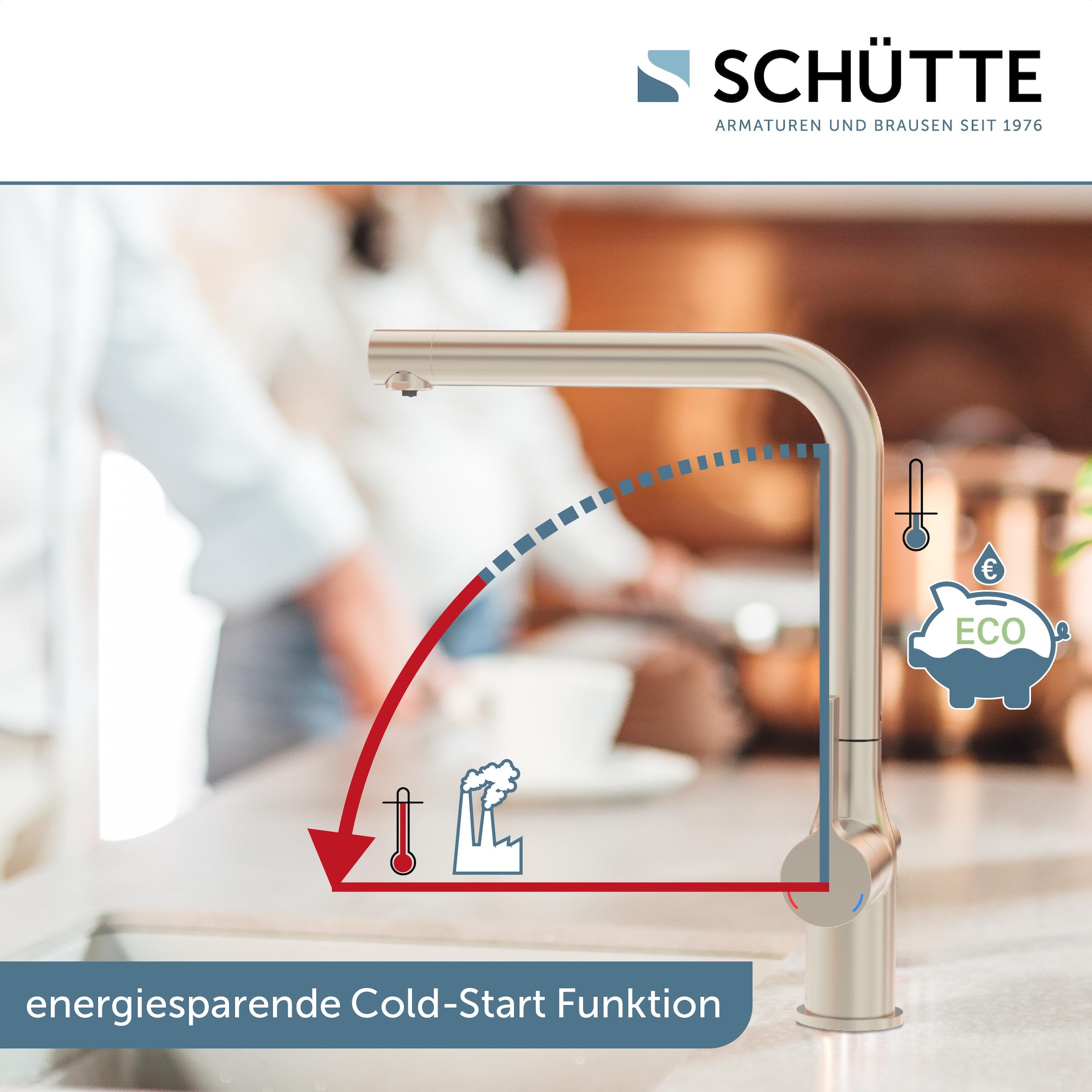 Schütte Spültischarmatur »AQUASTAR PRO«, mit Filtersystem für Trinkwasser, praktische Cold-Start-Funktion