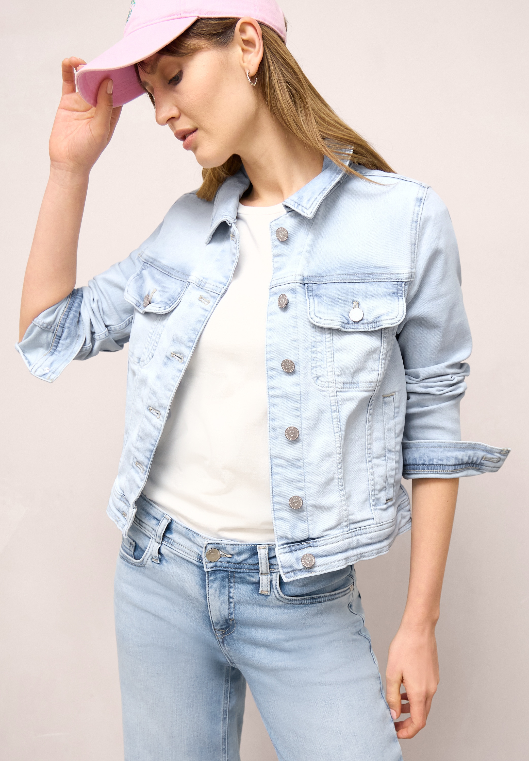 STREET ONE STUDIO Jeansjacke ohne Kapuze mit Brusttaschen günstig online kaufen