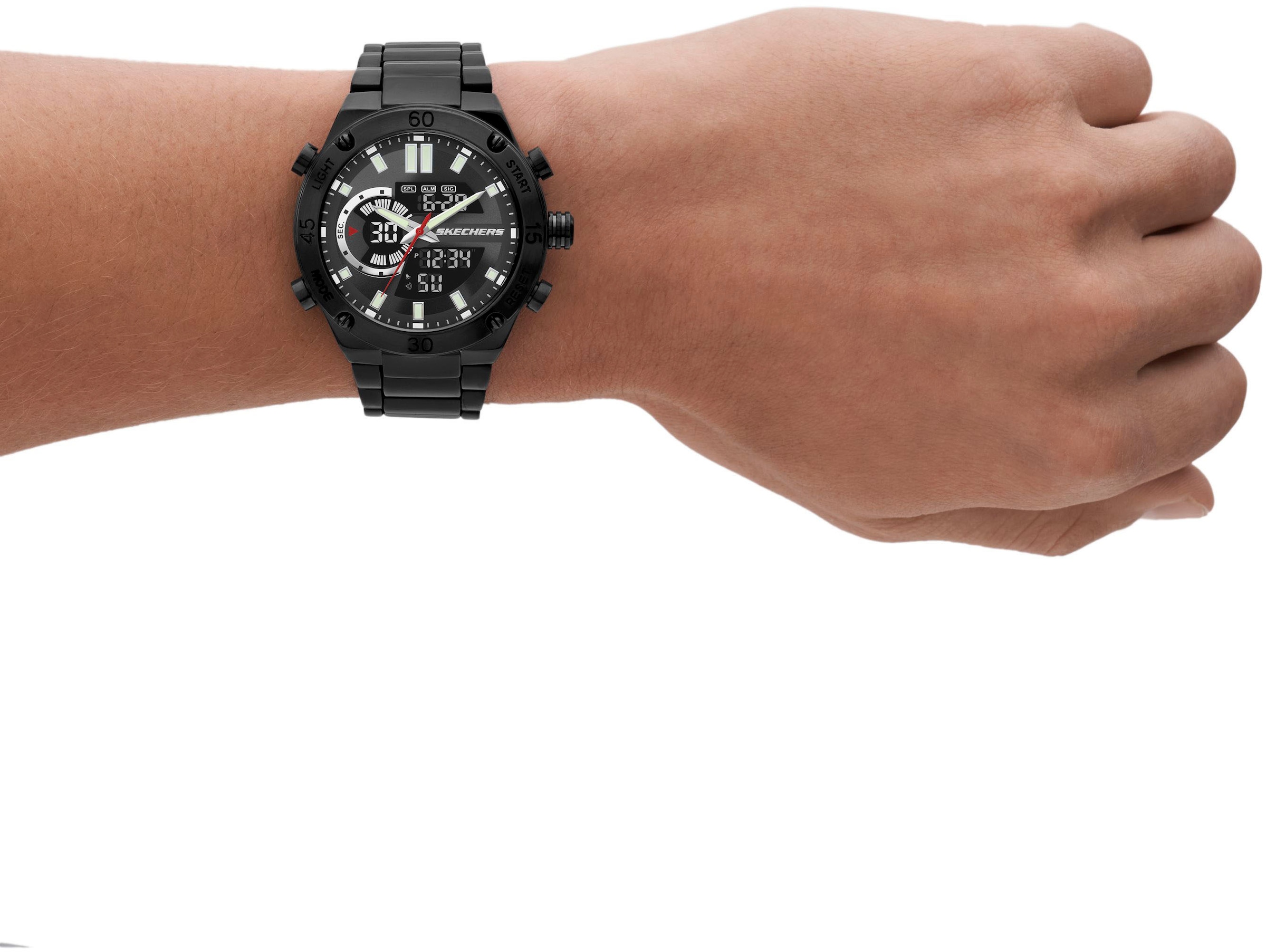 Skechers Chronograph »AGNEW«, Quarzuhr, Armbanduhr, Herrenuhr, analog, digital, Datum