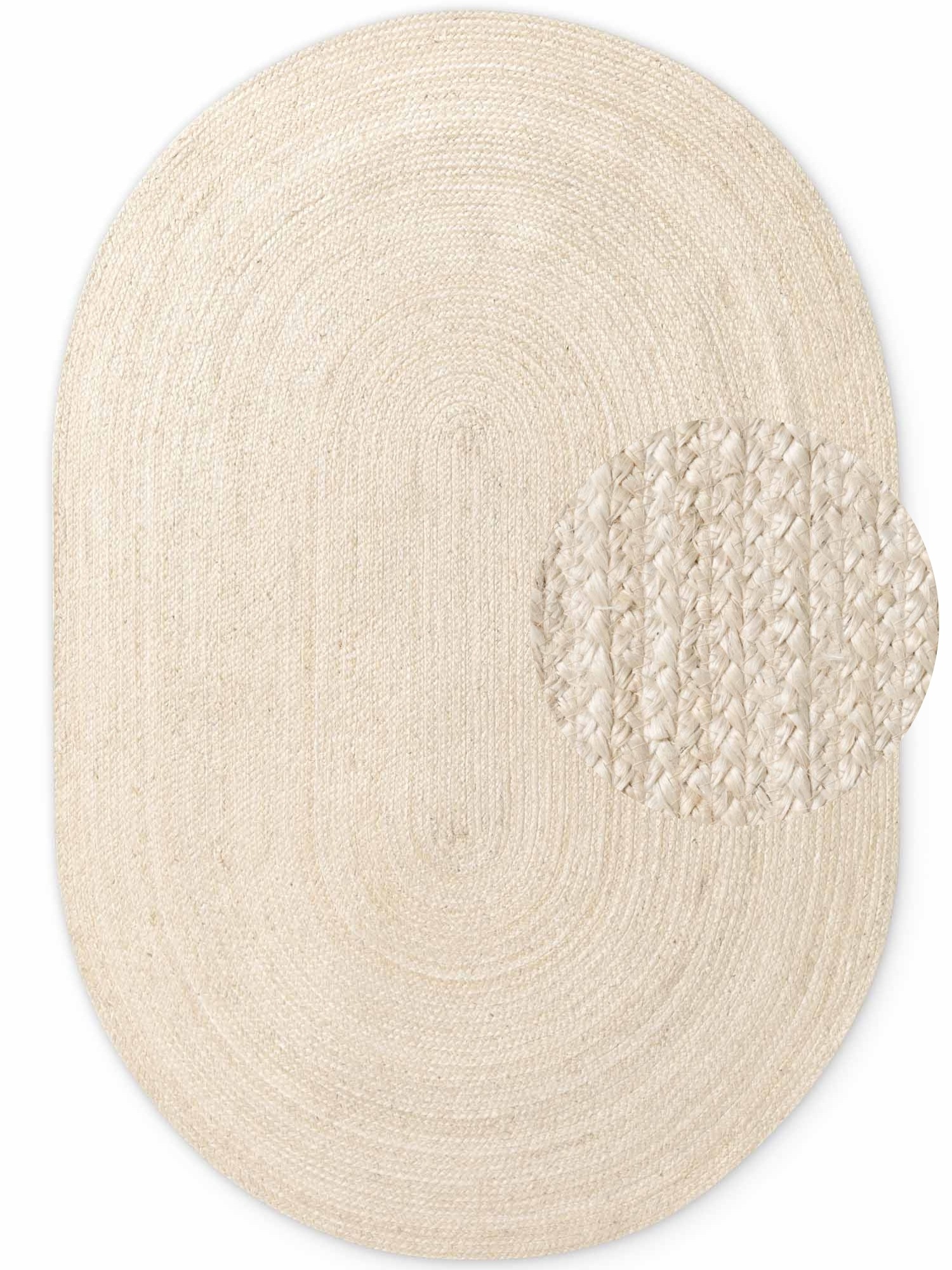 HANSE Home Hochflor-Teppich "Rangpur Juteteppich, auch in rund" oval 10 mm günstig online kaufen