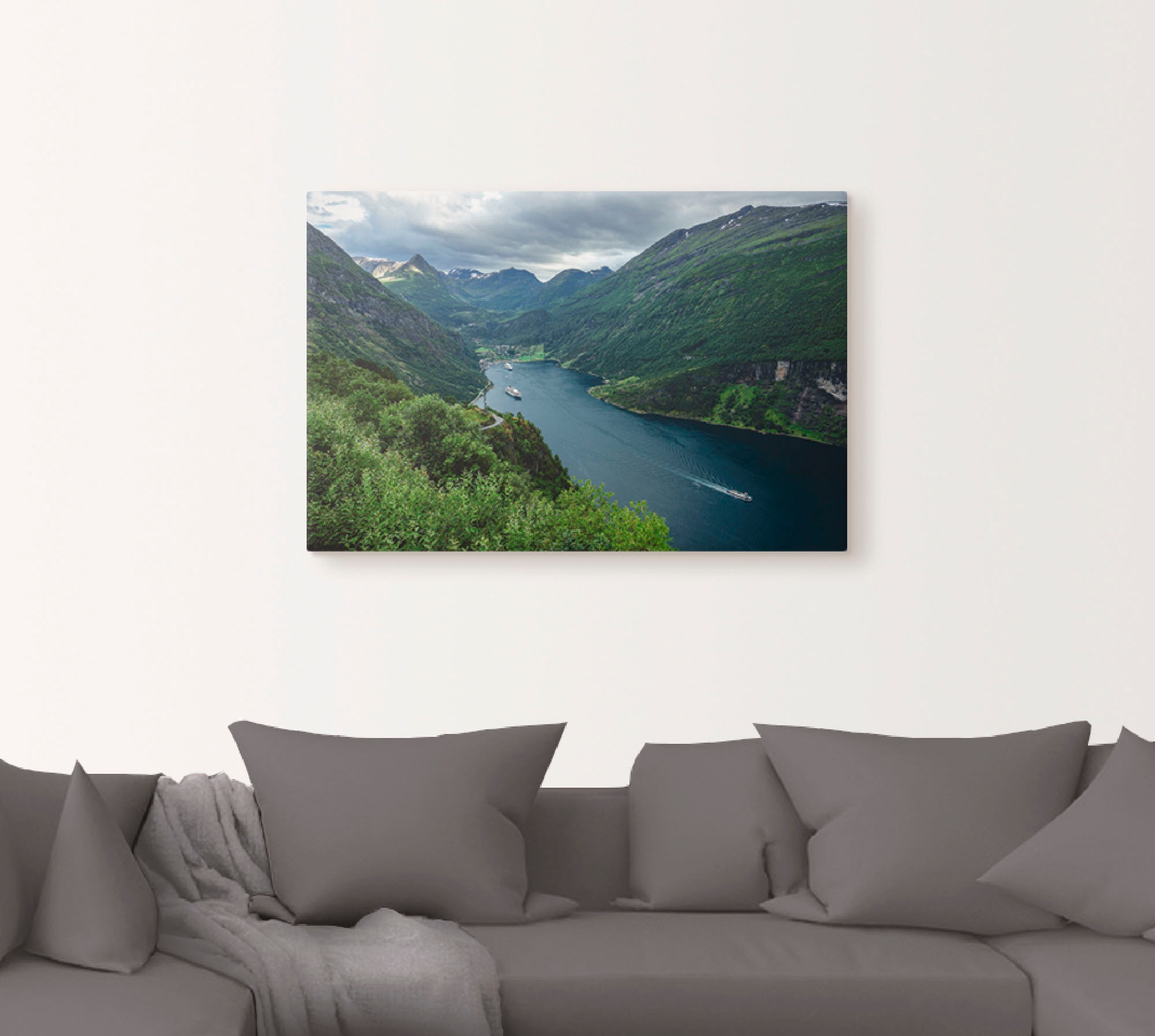 Artland "Blick auf den Geirangerfjord Norwegen" Küste 1 Stk. tlg. als Alubi günstig online kaufen