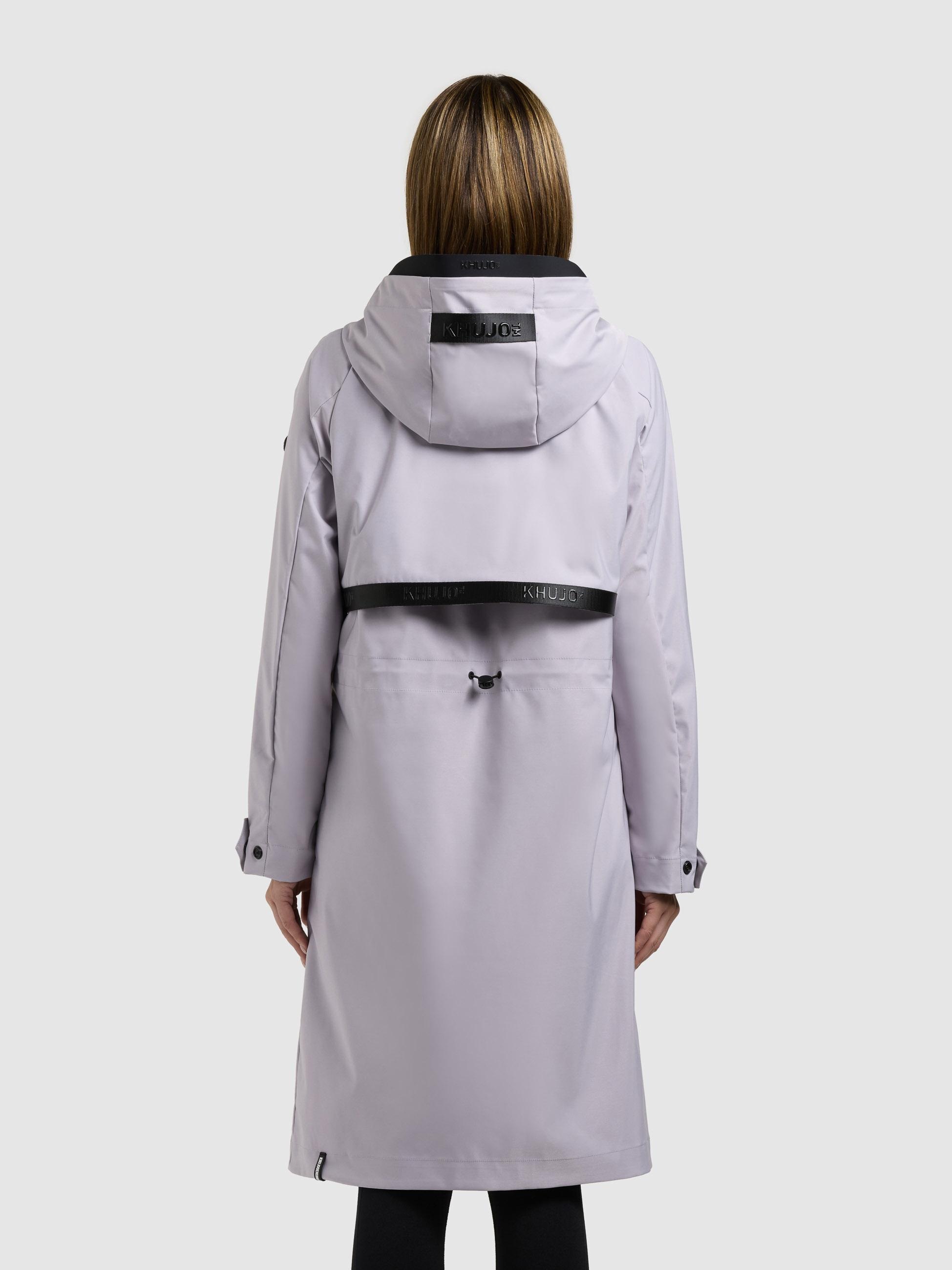 Kurzmantel KHUJO "Femke2", Damen, Gr. M (38), summer lila, Material: 100% Polyester, gerade knieumspielend, hoch geschlossener Ausschnitt, eng normaler Saum mit Druckknöpfen, Mäntel Kurzmantel, Modischer Damen Übergangsmantel mit Kapuze 2