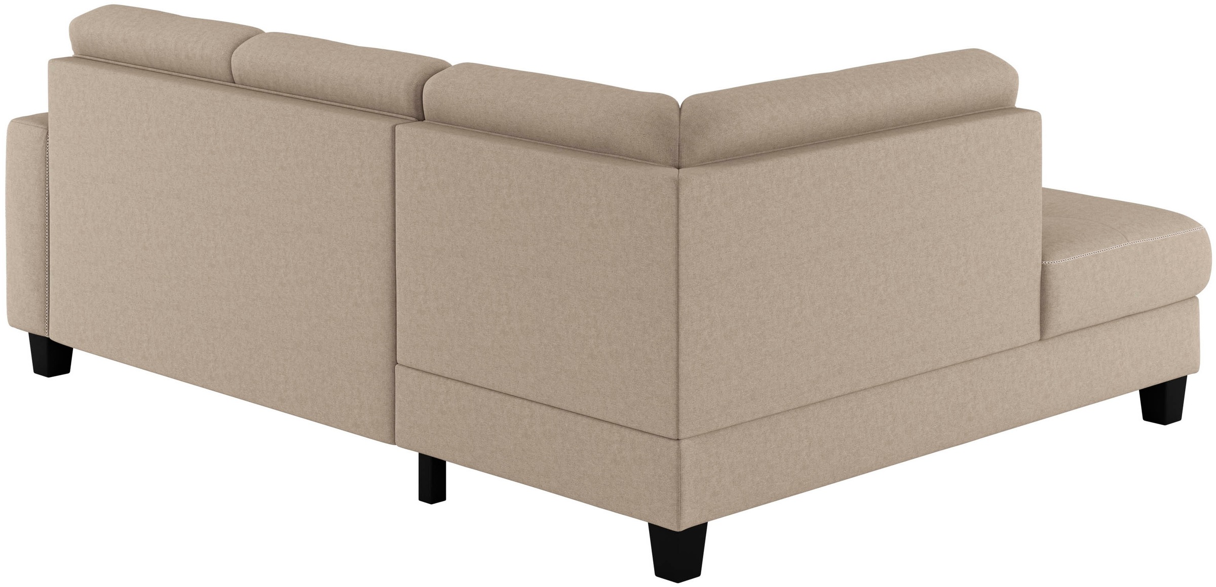 Places of Style Ecksofa »Varese«, Kreuznaht in beige