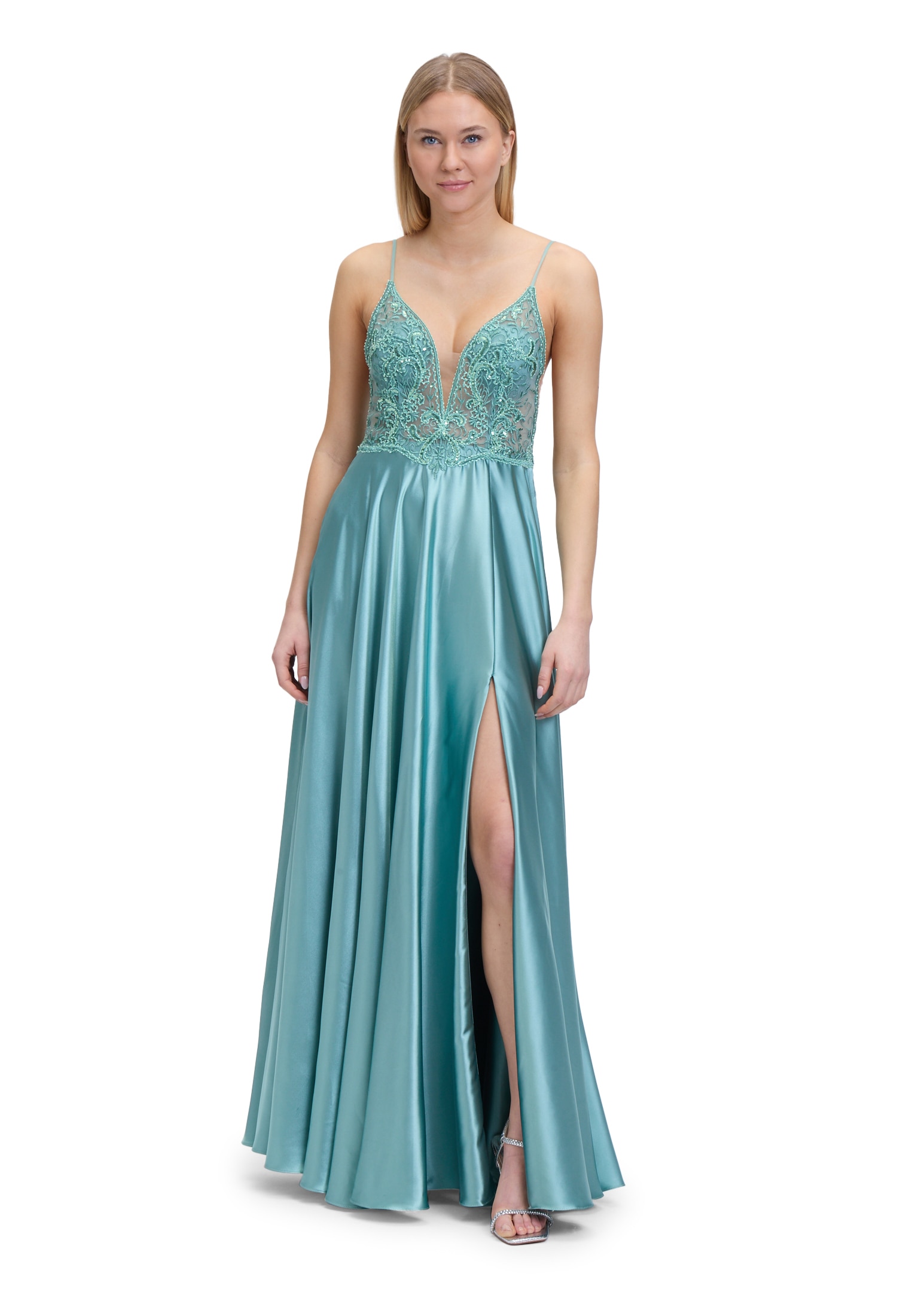 Vera Mont Abendkleid "Vera Mont Damen Abendkleid mit Placement", Effektgarn günstig online kaufen