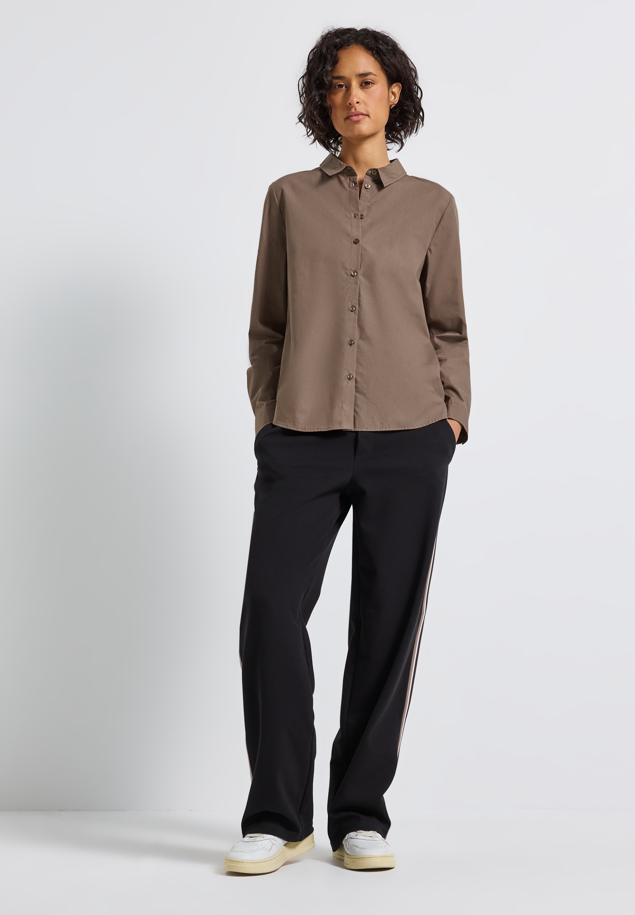 STREET ONE Hemdbluse, aus reiner Baumwolle
