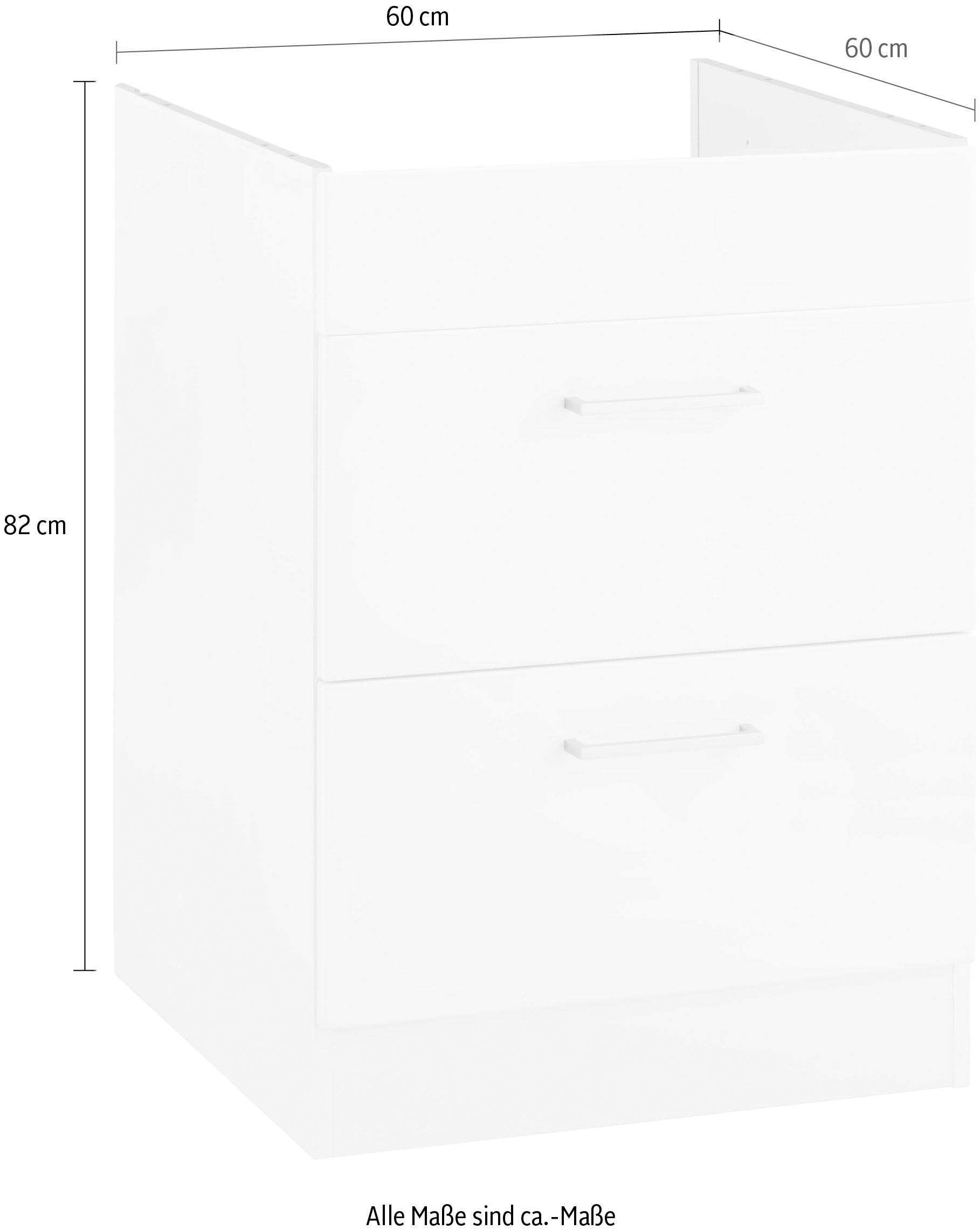 KOCHSTATION Kochfeldumbauschrank »KS-Kehl« ohne Arbeitsplatte