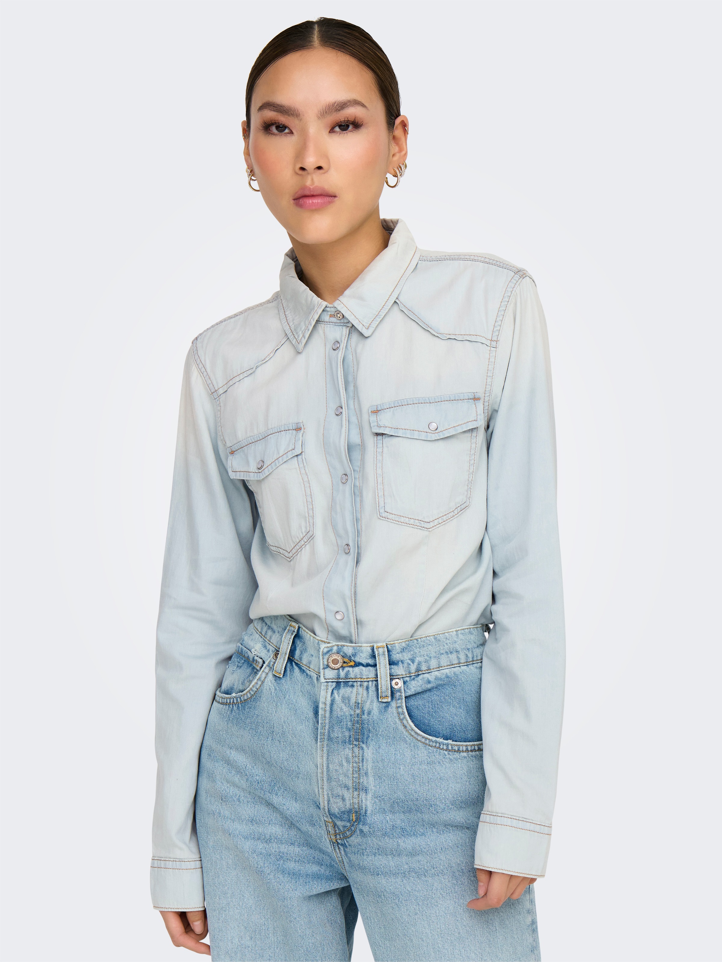 ONLY Jeansbluse "ONLALICE REG SHIRT DNM BOX AKM" günstig online kaufen