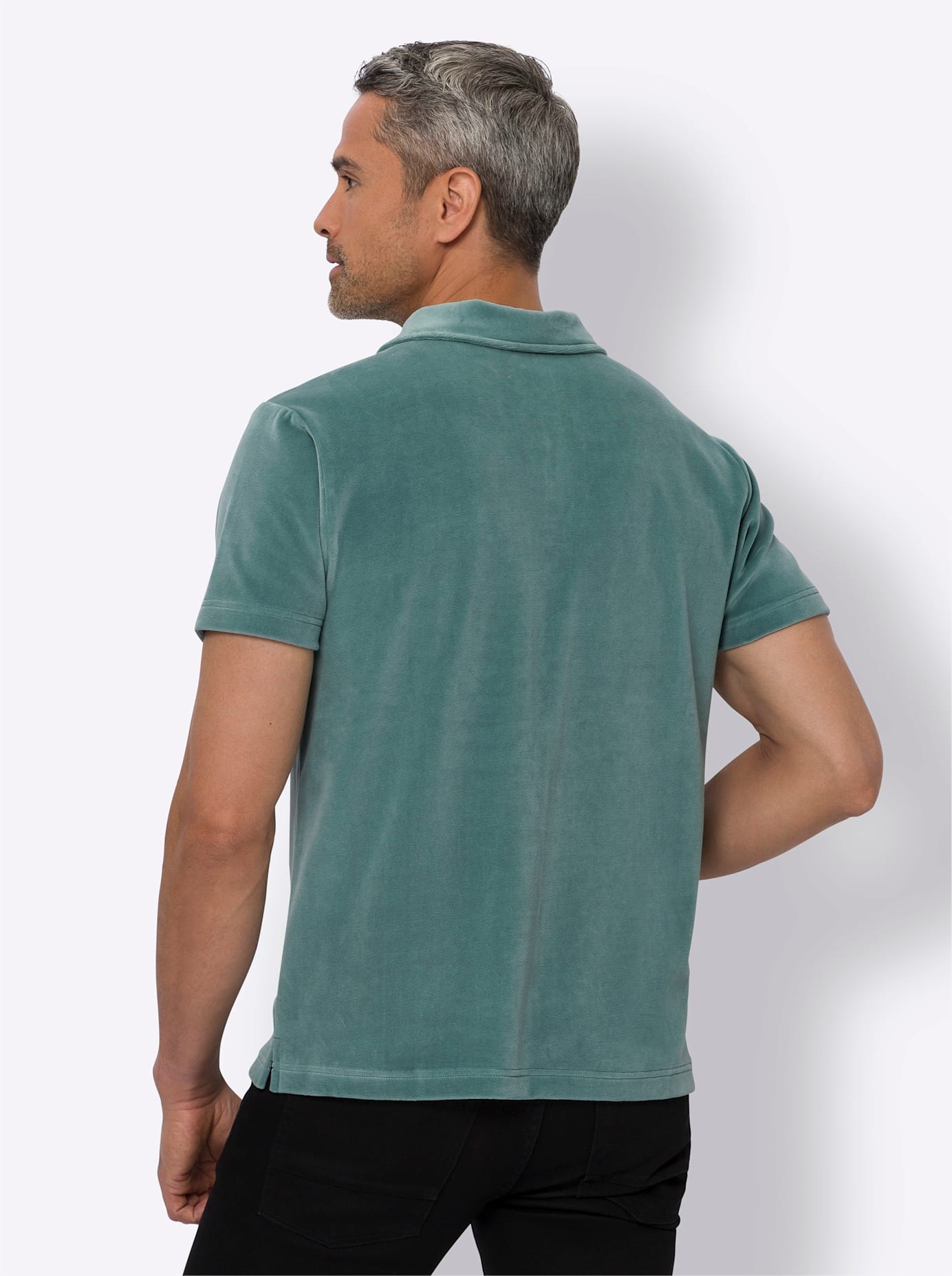 Classic Short Sleeve Polo Shirt Men Green Size 48/50 2