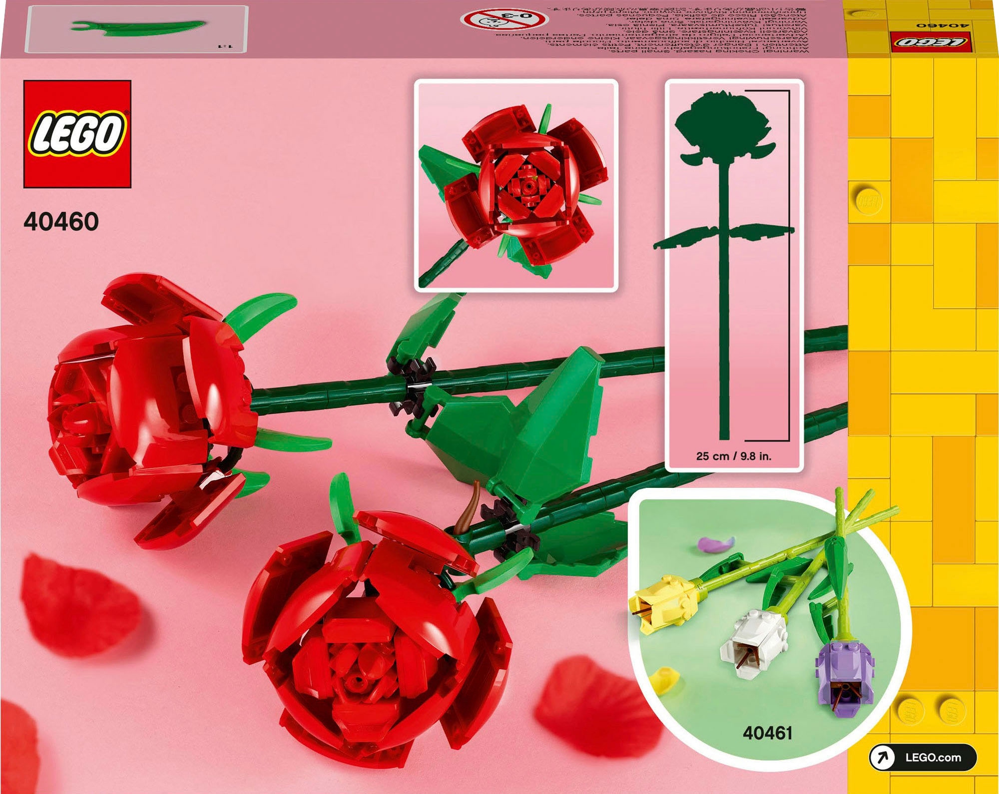 LEGO® Konstruktionsspielsteine »Rosen (40460), LEGO Iconic«, (120 St.), Made in Europe