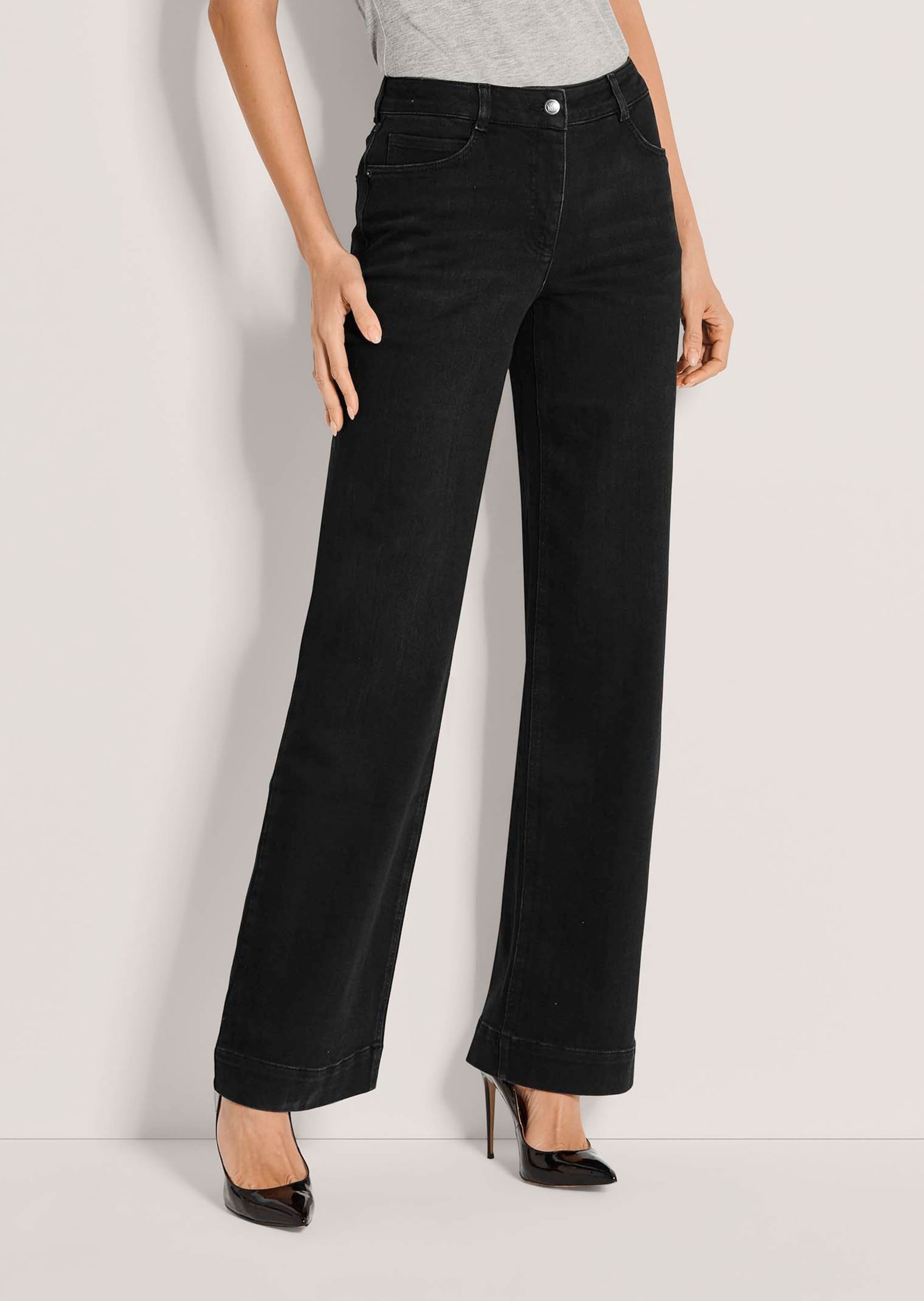 MADELEINE Regular-fit-Jeans »Hose Wide-Leg-Jeans aus Powerstretch«