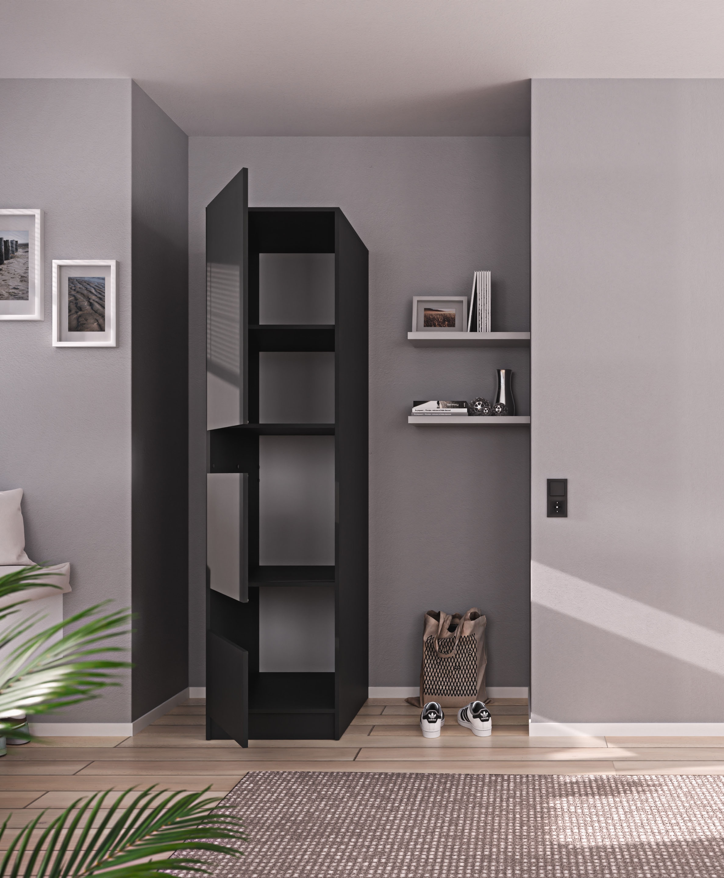 BASIC by Balculina Wäscheschrank »Washhome B/T/H 50x200x68 cm« 1 Stk. tlg. Breite 50cm, höhenverstellbare Metallfüße