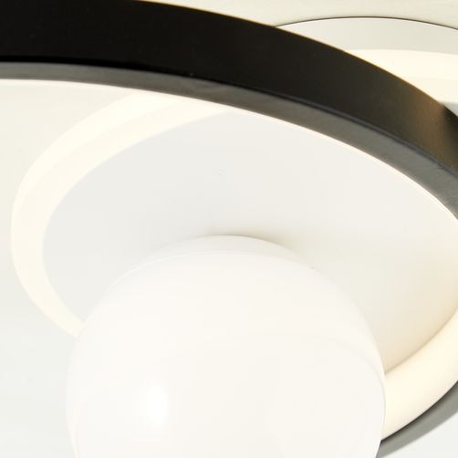 Brilliant Deckenleuchte »Atlanta«, 1 flammig, LED Deckenlampe 30x35cm schwarz/weiß