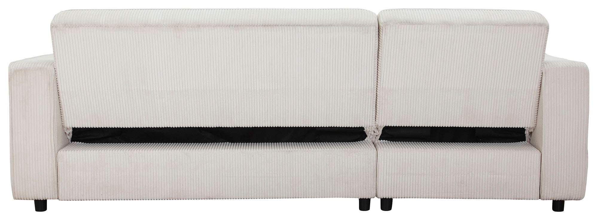 Dorel Home Ecksofa »Allie Schlafsofa 230 cm mit Relaxfunktion in der Rückenlehne«, Schlaffunktion (108/194,5cm), trendiger Cord o. pflegeleichter Velours