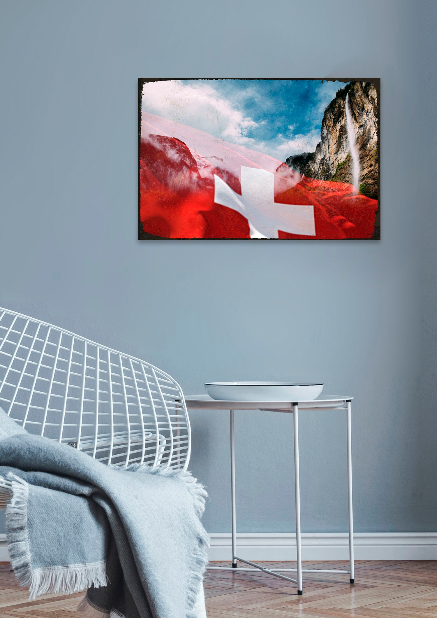 queence Metallbild "Schweizer Berge", Schweiz-Berge & Alpenbilder, (1 St.), günstig online kaufen