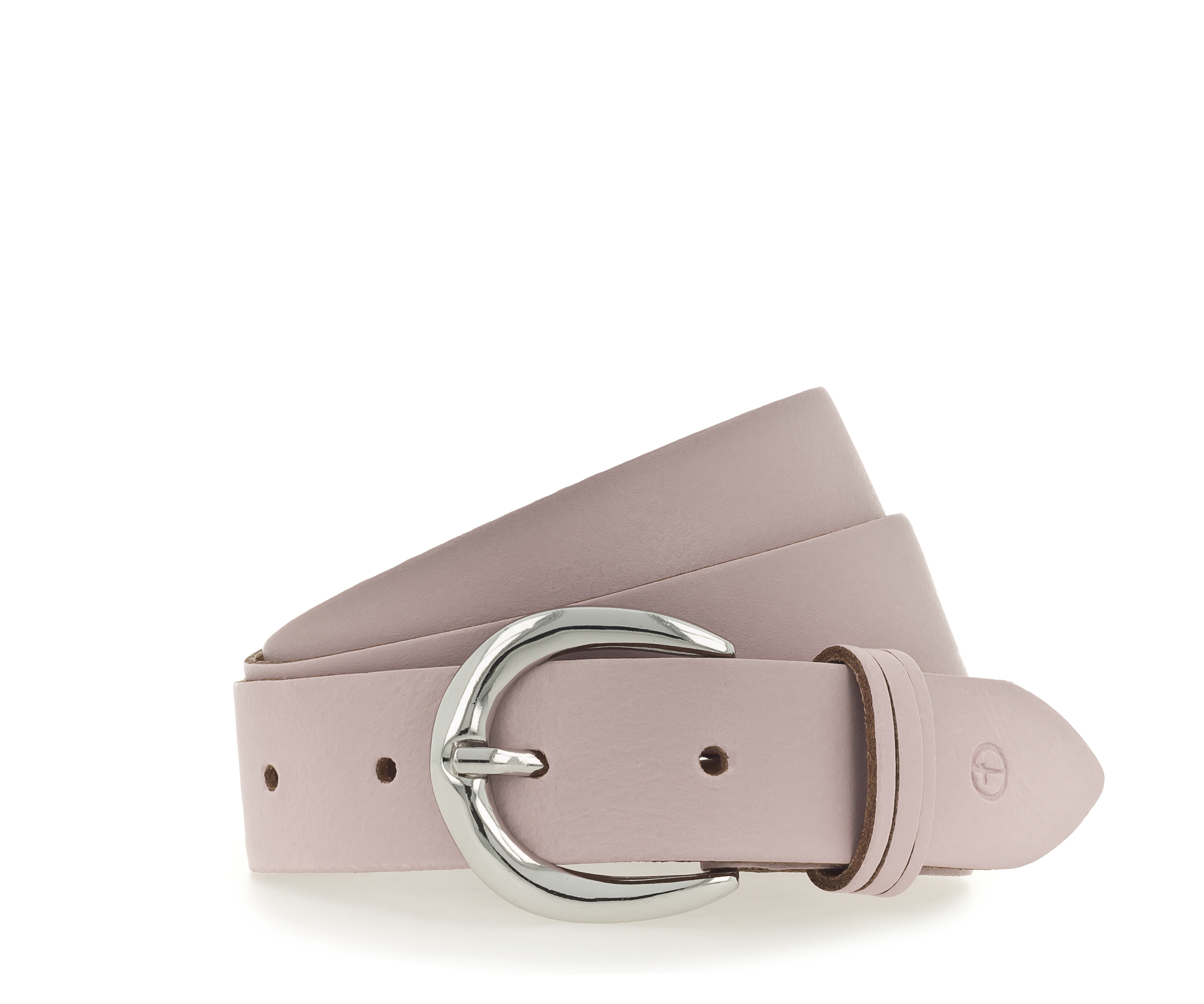 Tamaris Ledergürtel ""Clara Silver"" mit glänzender silberfarbener Schließe, unifarben, 3 cm breit