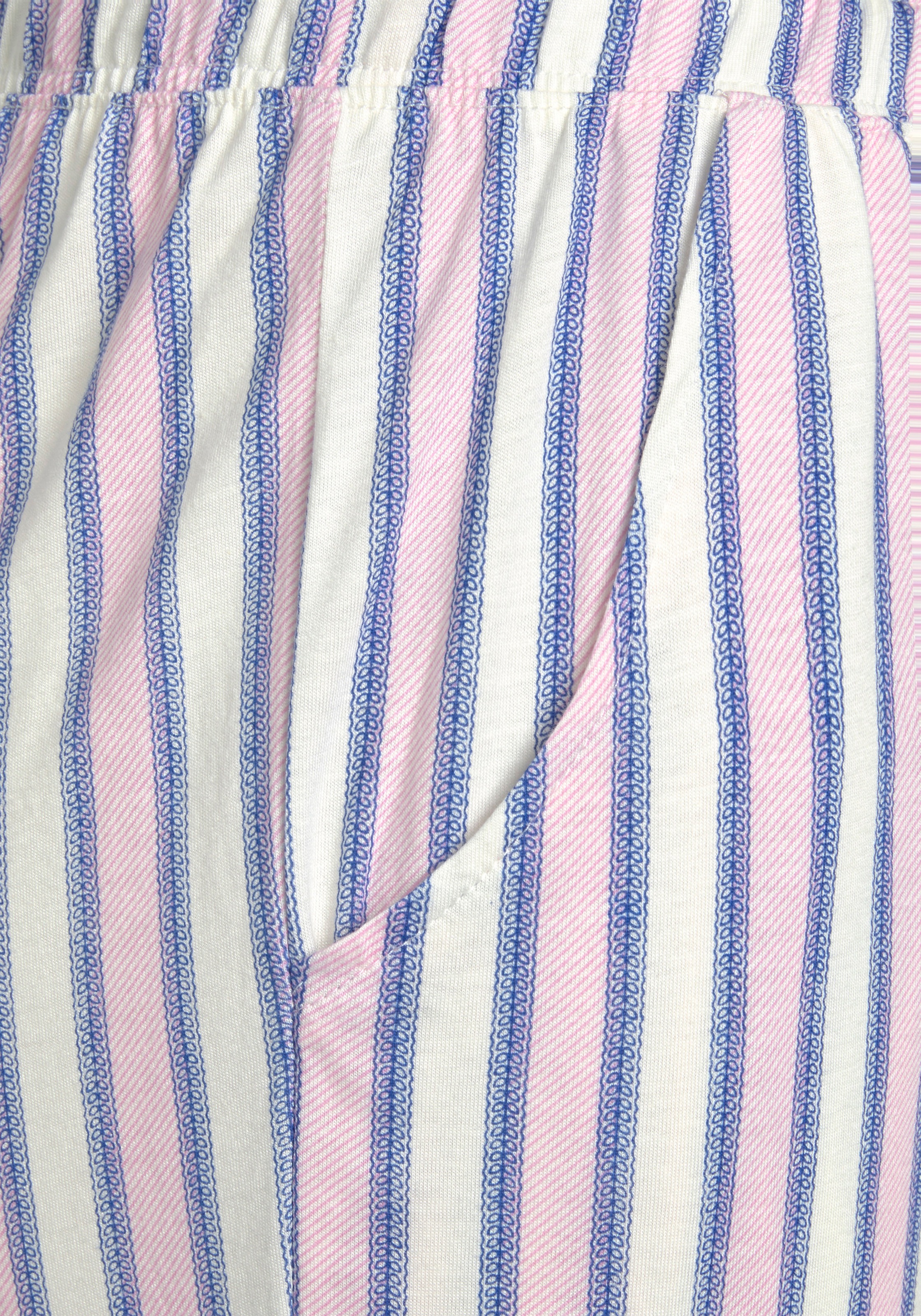s.Oliver Pyjamahose, (1 tlg.), mit Alloverdruck, mit Ripsbändchen