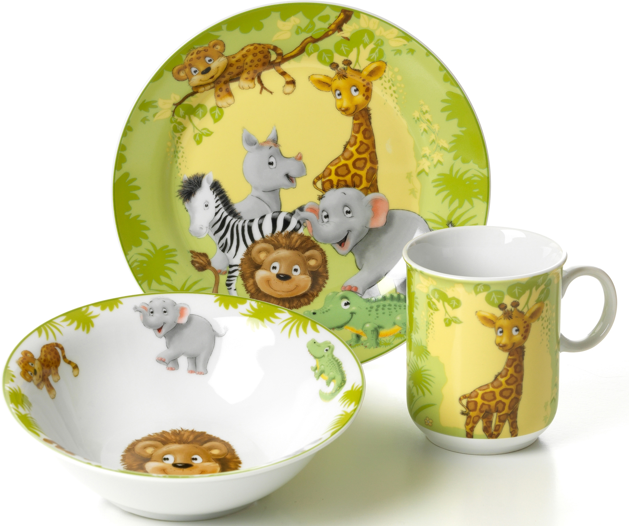 Ritzenhoff & Breker Kinder-Set Happy Zoo Zebra 7-teilig - Kindergeschirr Mit Teller & Becher